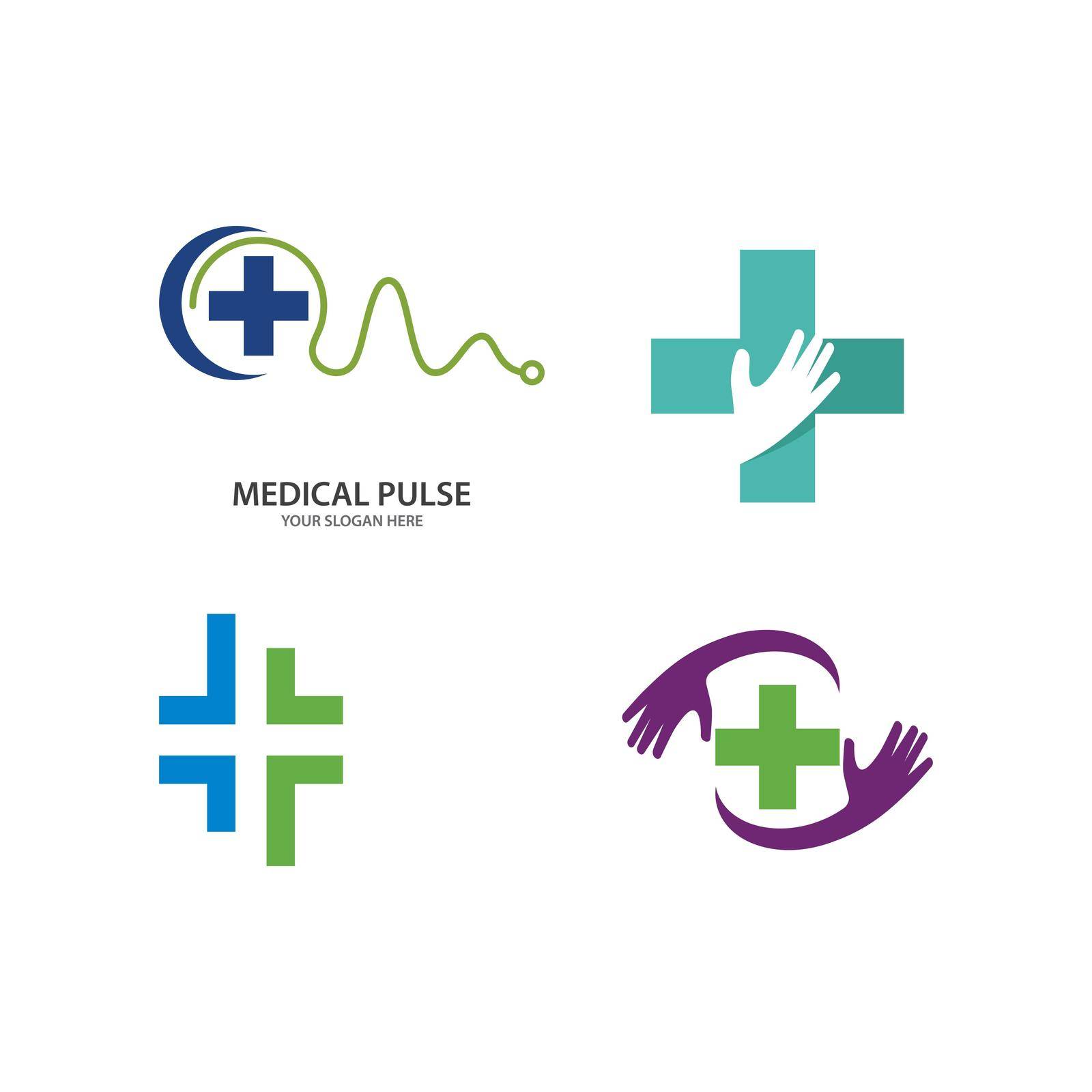 Cross Medical logo template vector illustration design