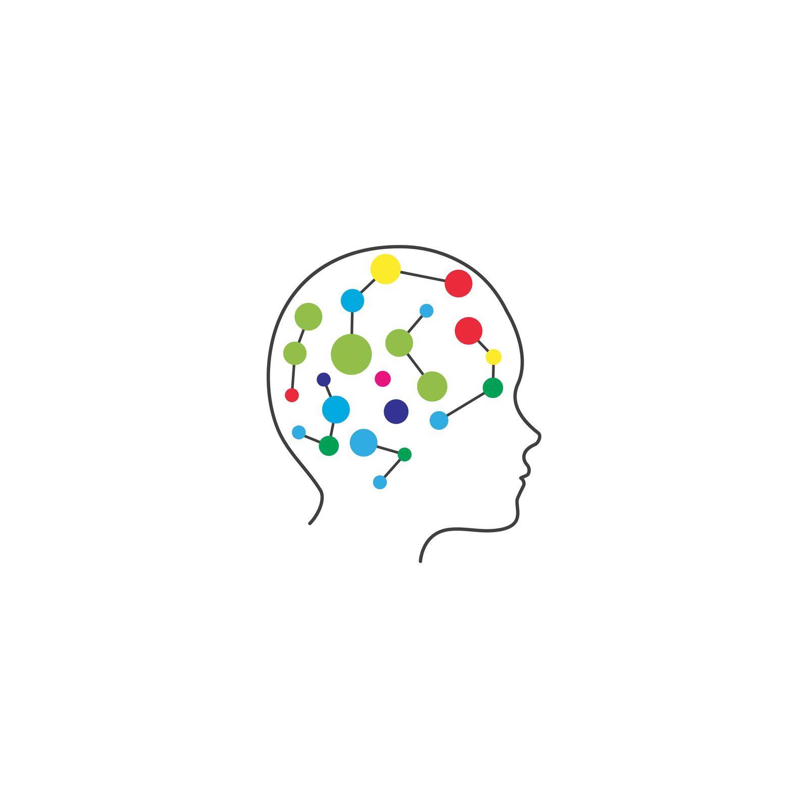 Human Brain illustration vector icon Template