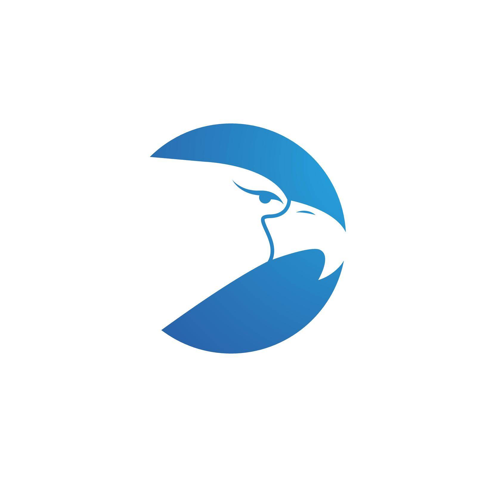 Falcon Eagle Bird illustration Logo Template vector