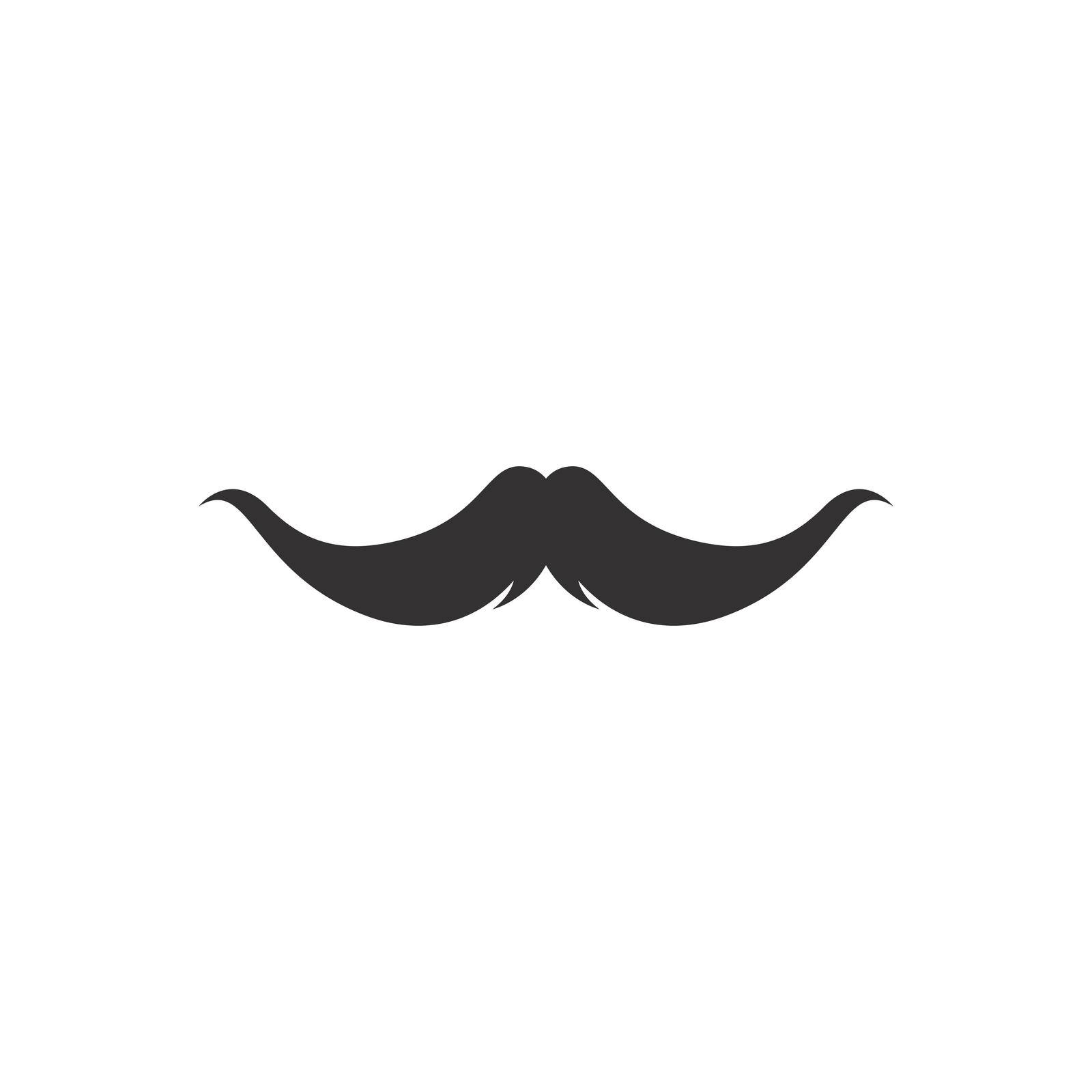 Moustache logo template vector by kosasihindra55