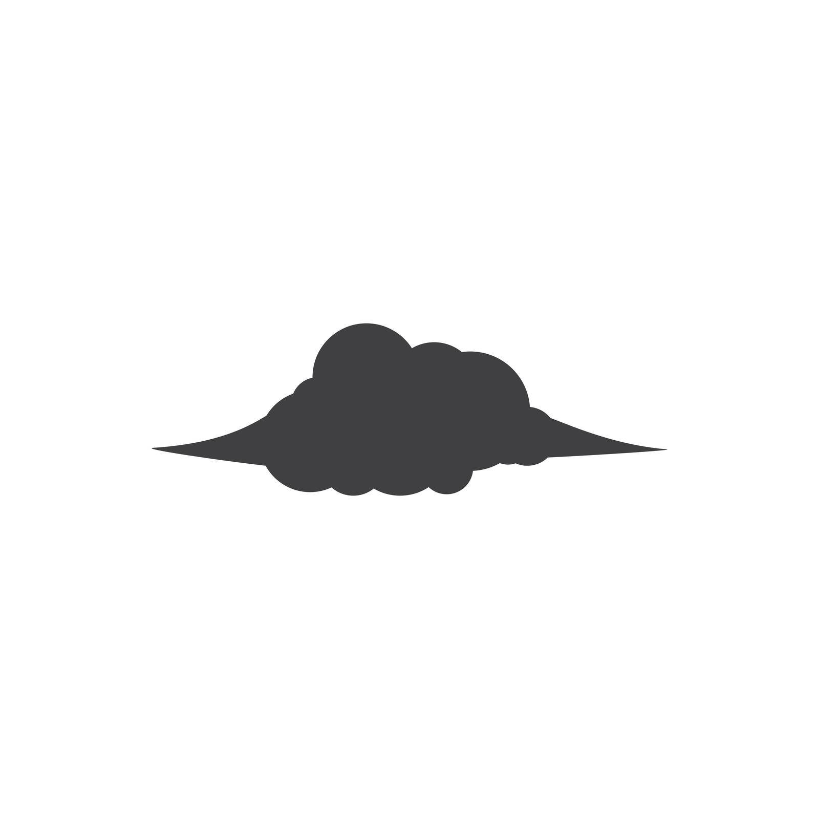 Cloud silhouette icon vector flat design