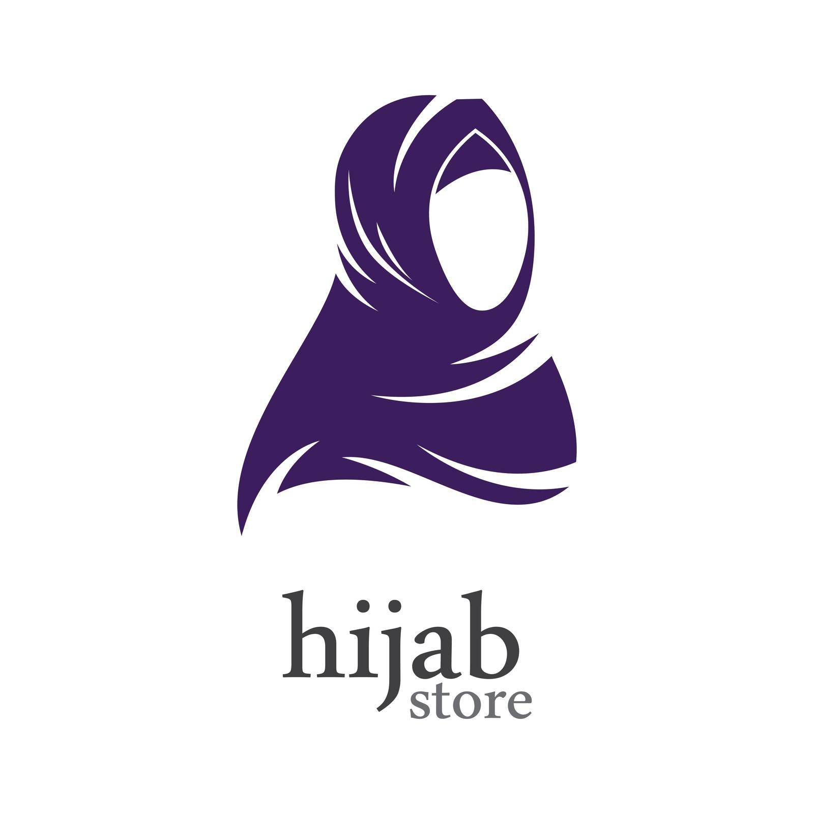 Hijab store logo vector template