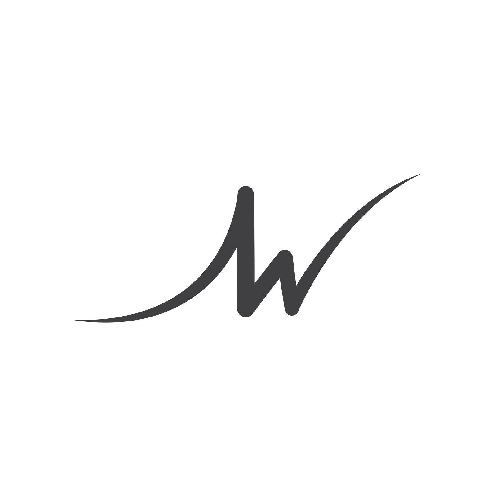 W letter logo vector illustration