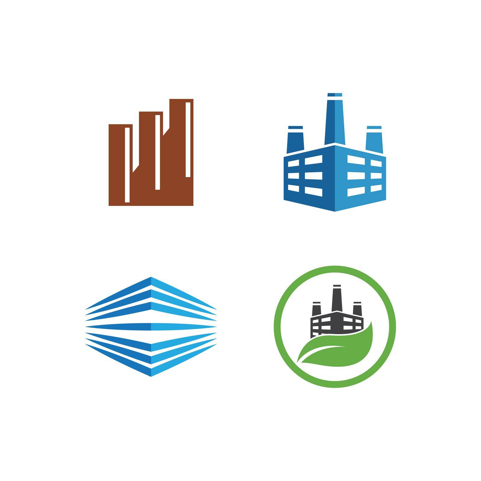 Factory illustration logo vector template design