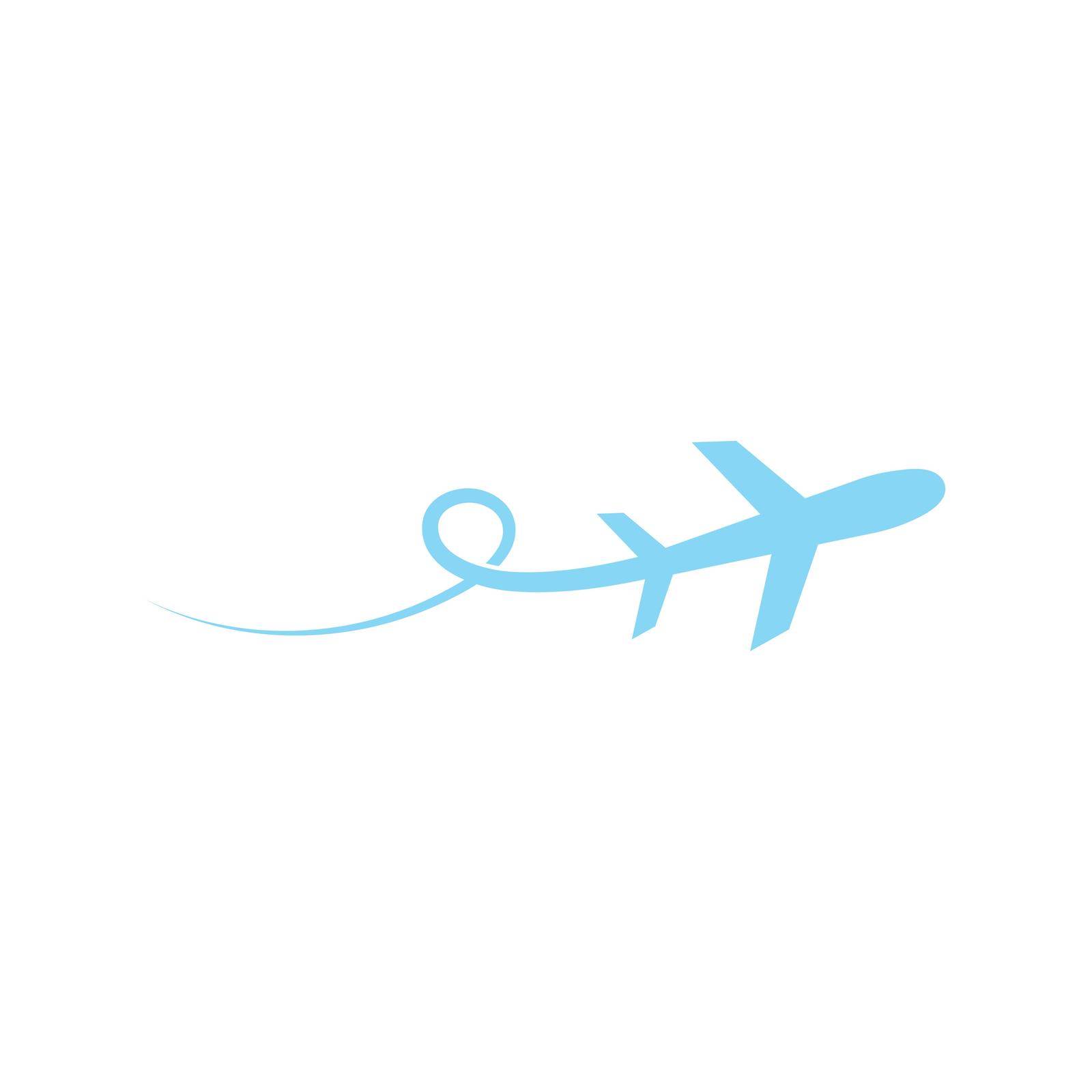 Airplane illustration logo vector design