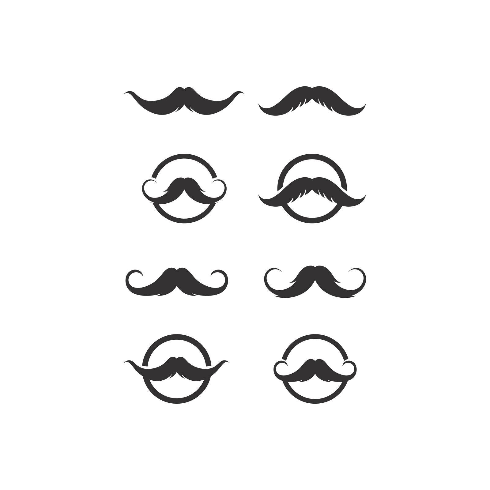 Moustache logo template vector by kosasihindra55
