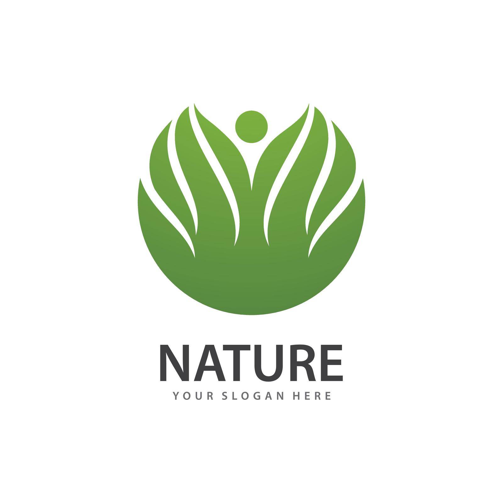 Eco health illustration logo design