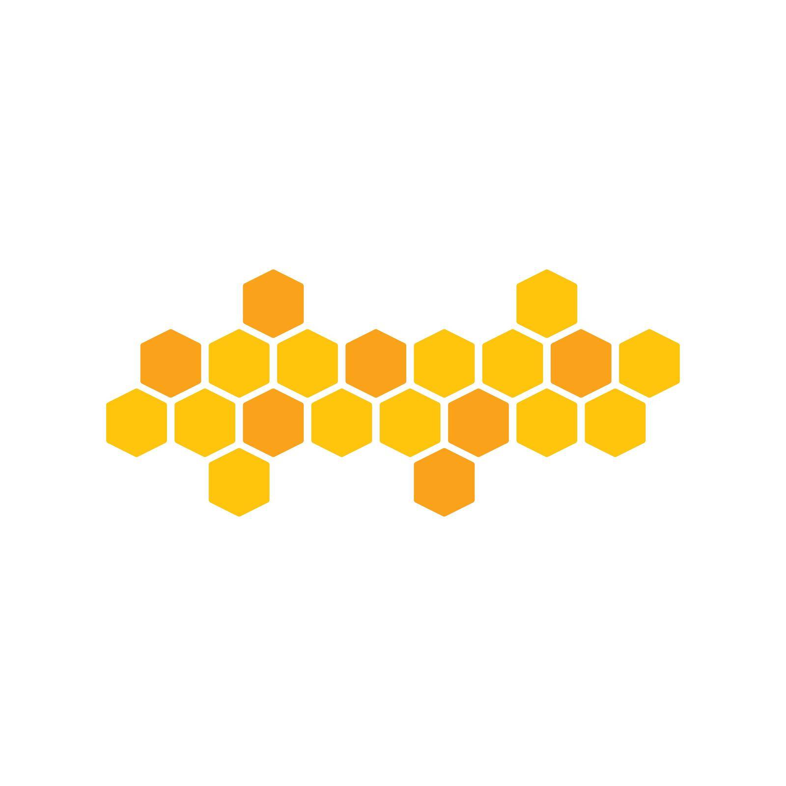 Honey comb logo vector icon concept by kosasihindra55