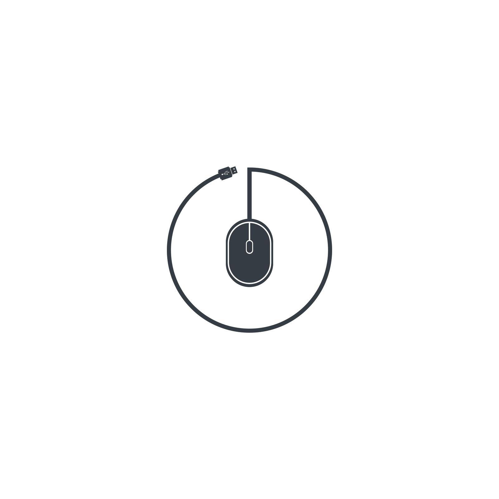 Computer mouse icon vector template design