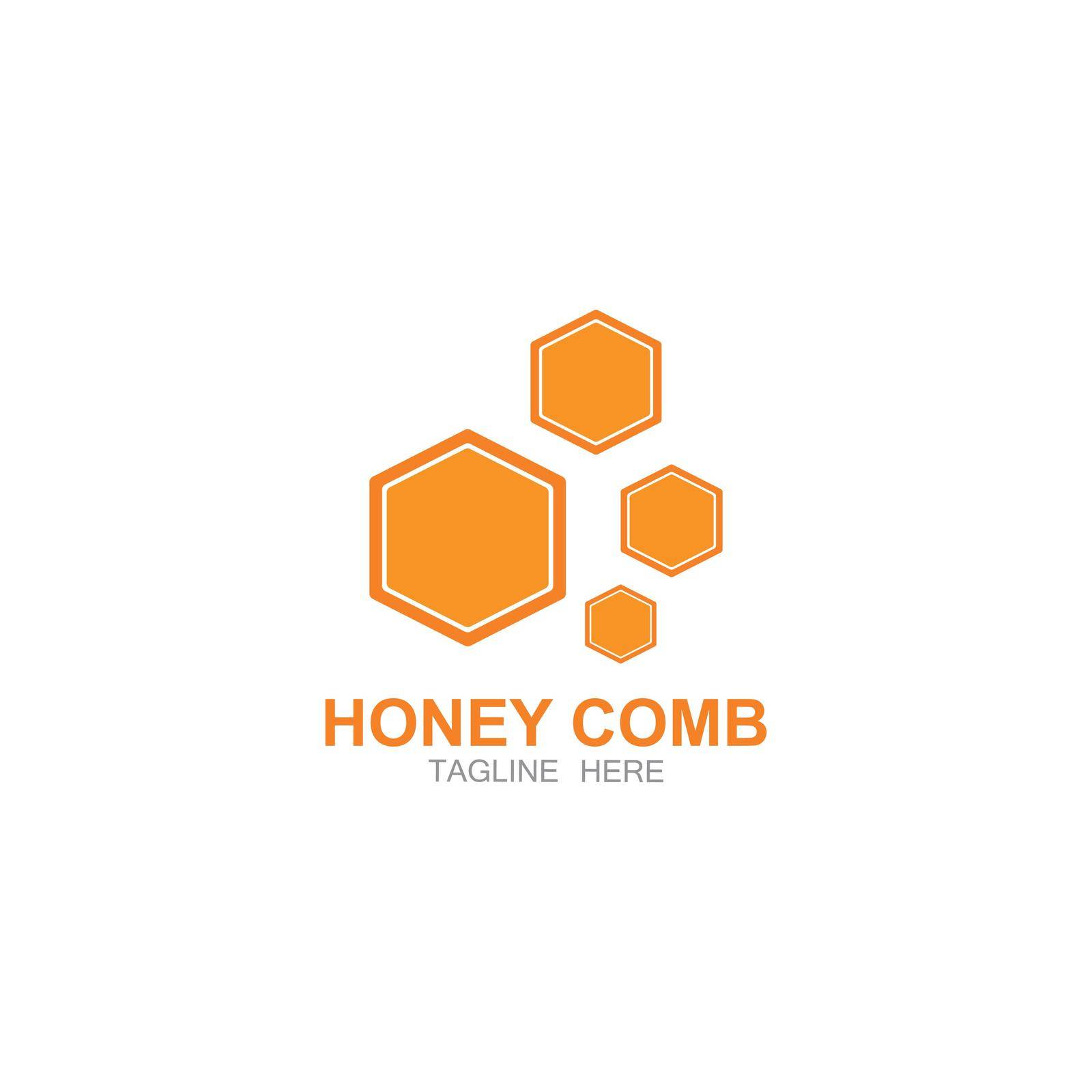 Honey comb logo vector icon concept by kosasihindra55