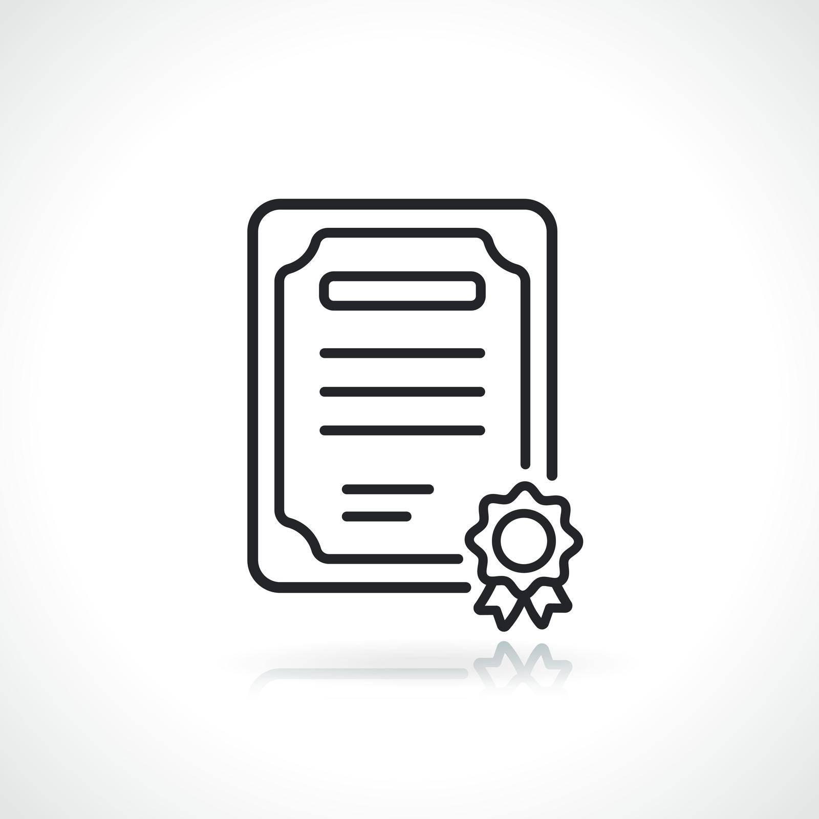 certificate or diploma line icon by Francois_Poirier