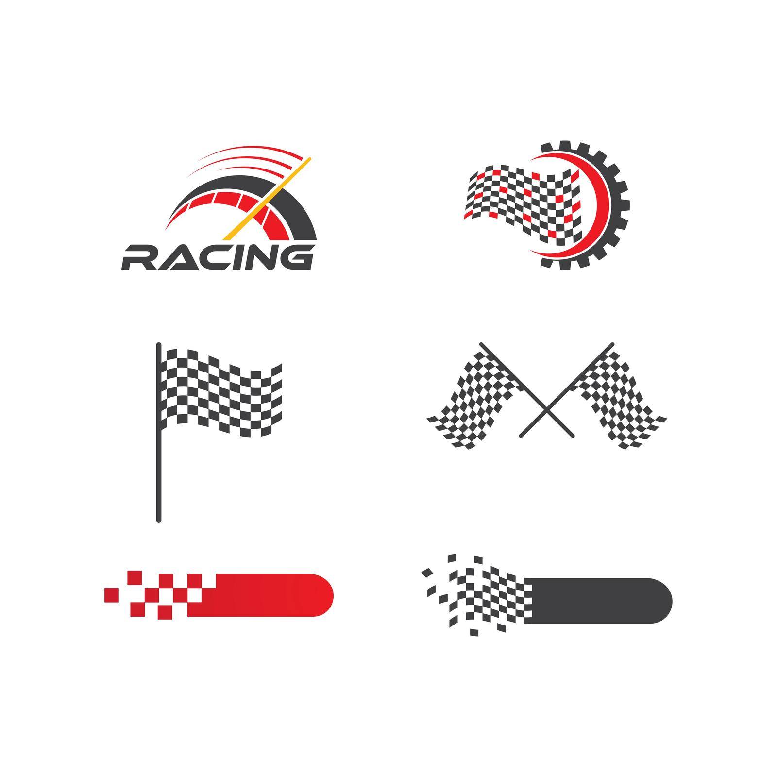 Racing logo set vector template