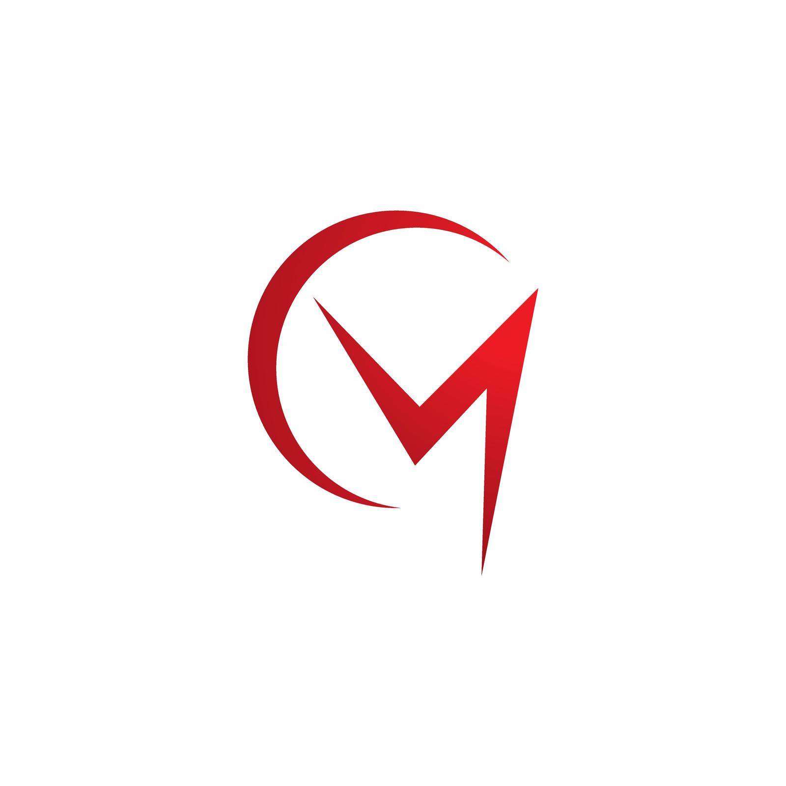 M letter logo vector flat design