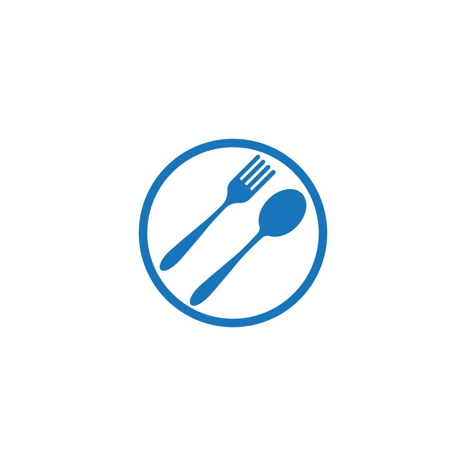 fork and spoon icon vector template