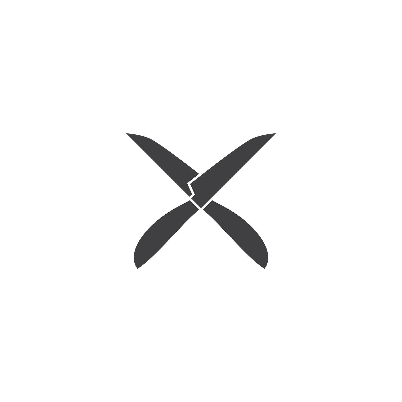 knife icon vector flat design template