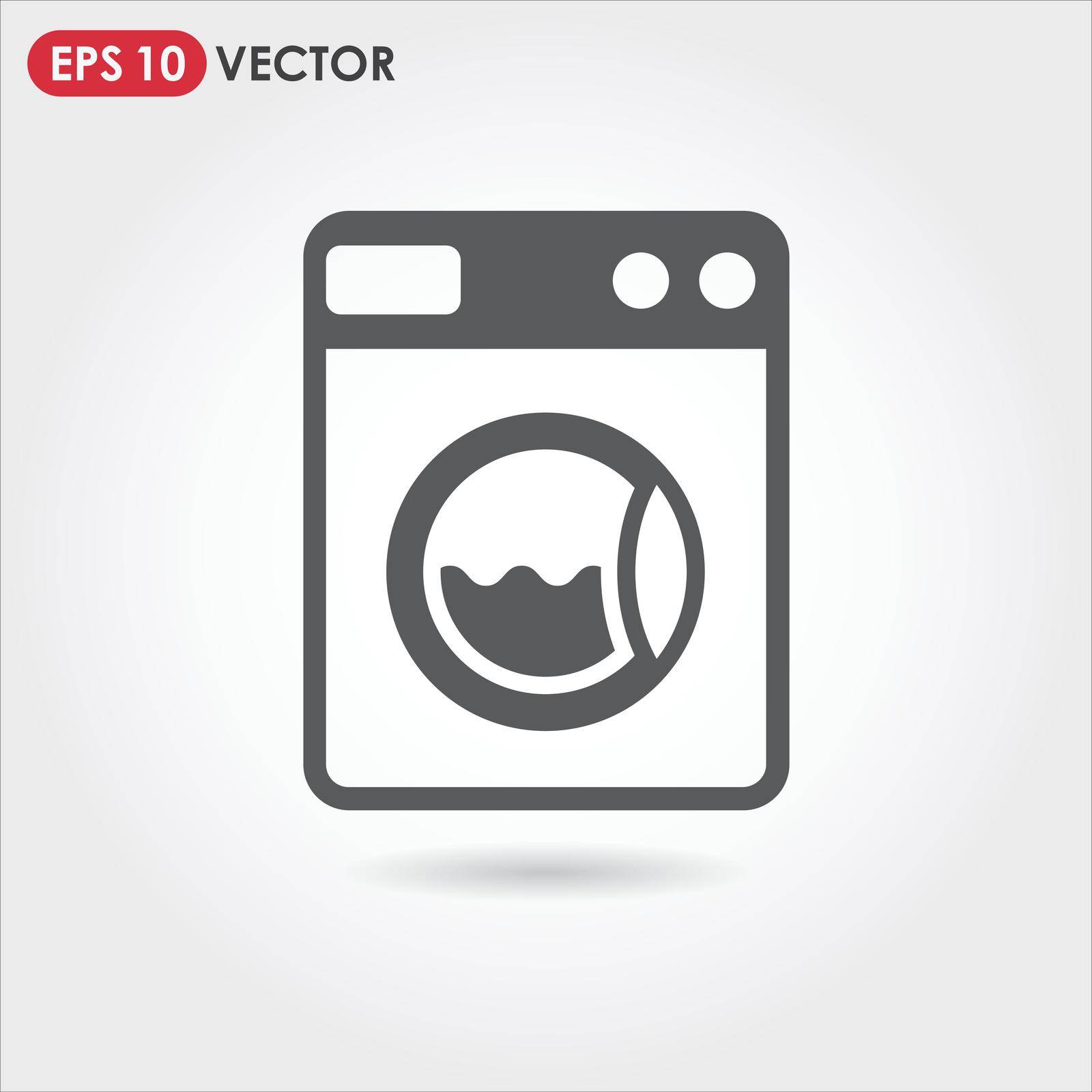 washing machine single vector icon on light background