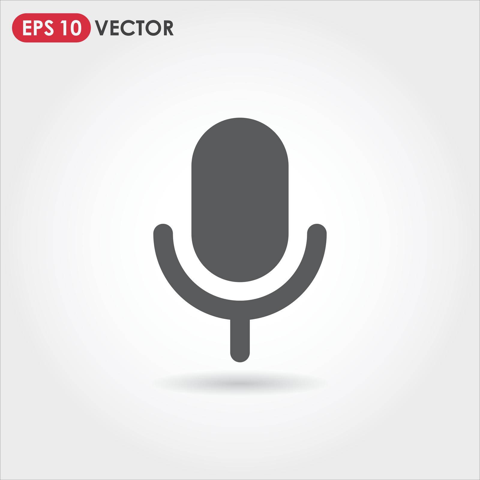 microphone ui web button. vector icon for web, mobile and user interface design