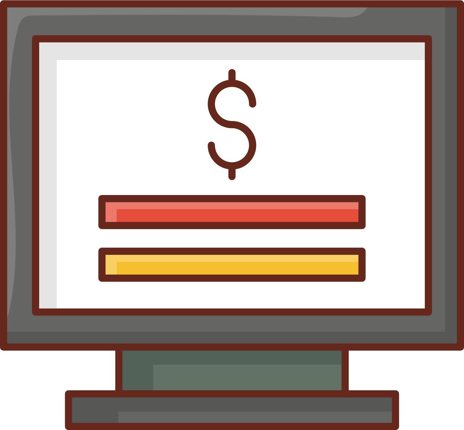 banking vector flat color icon