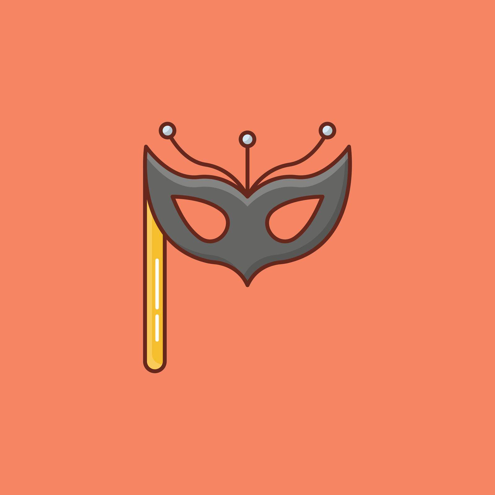 mask vector flat colour icon