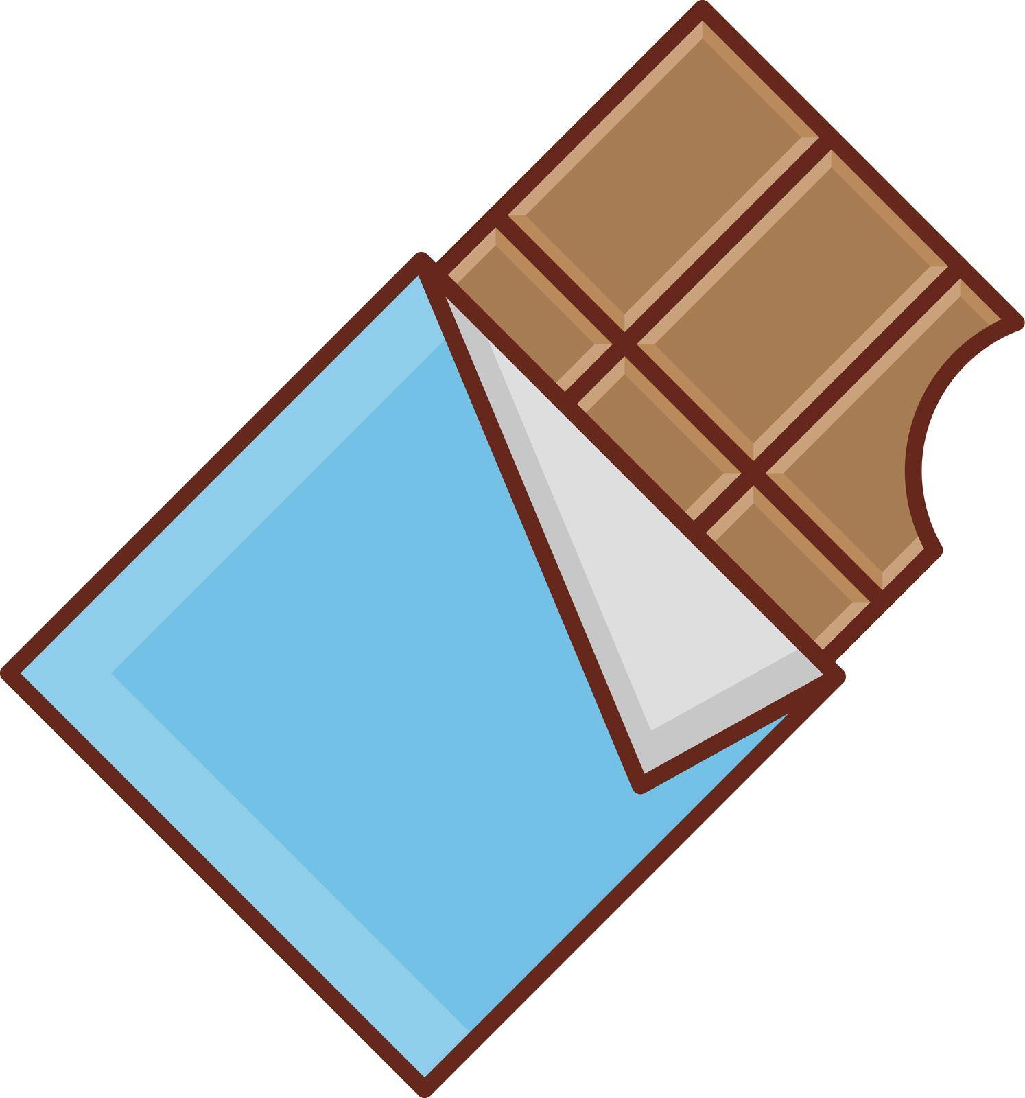 chocolate vector flat colour icon