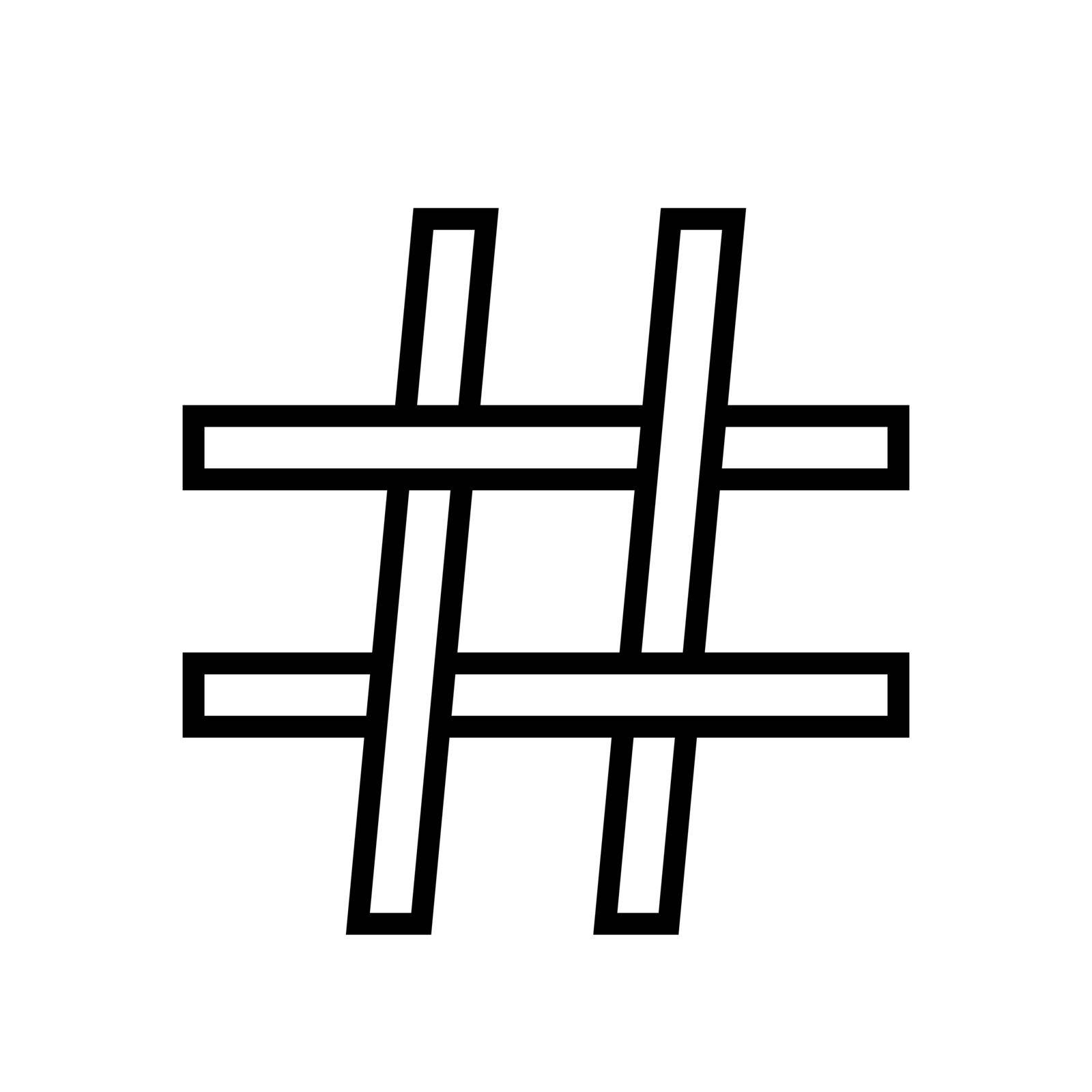 Hashtag icon, tag logo symbol stock illustration by koksikoks