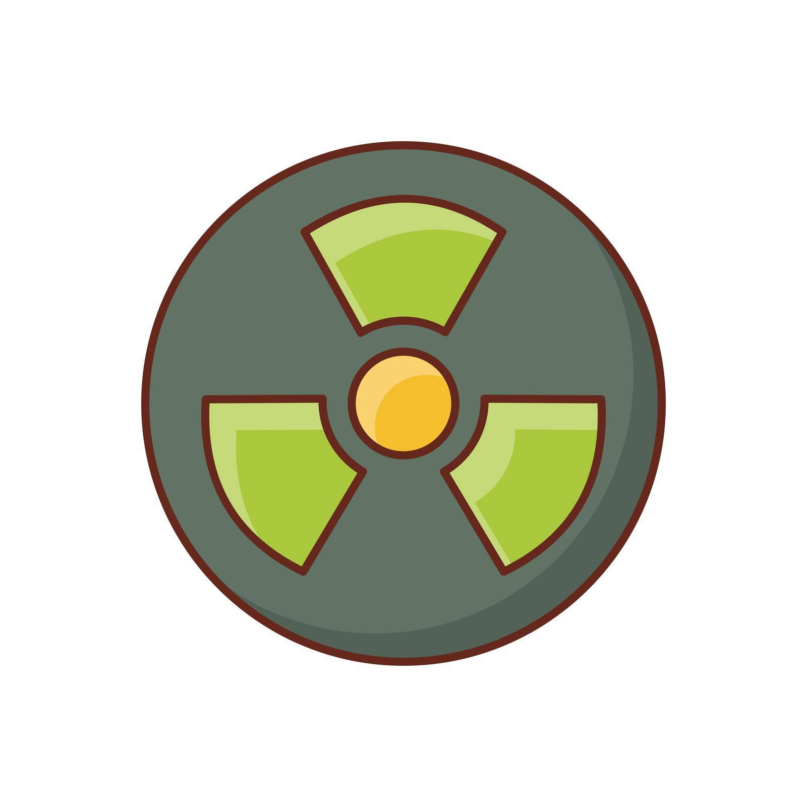 nuclear Vector illustration on a transparent background. Premium quality symbols.Vector line flat color icon for concept and graphic design.
