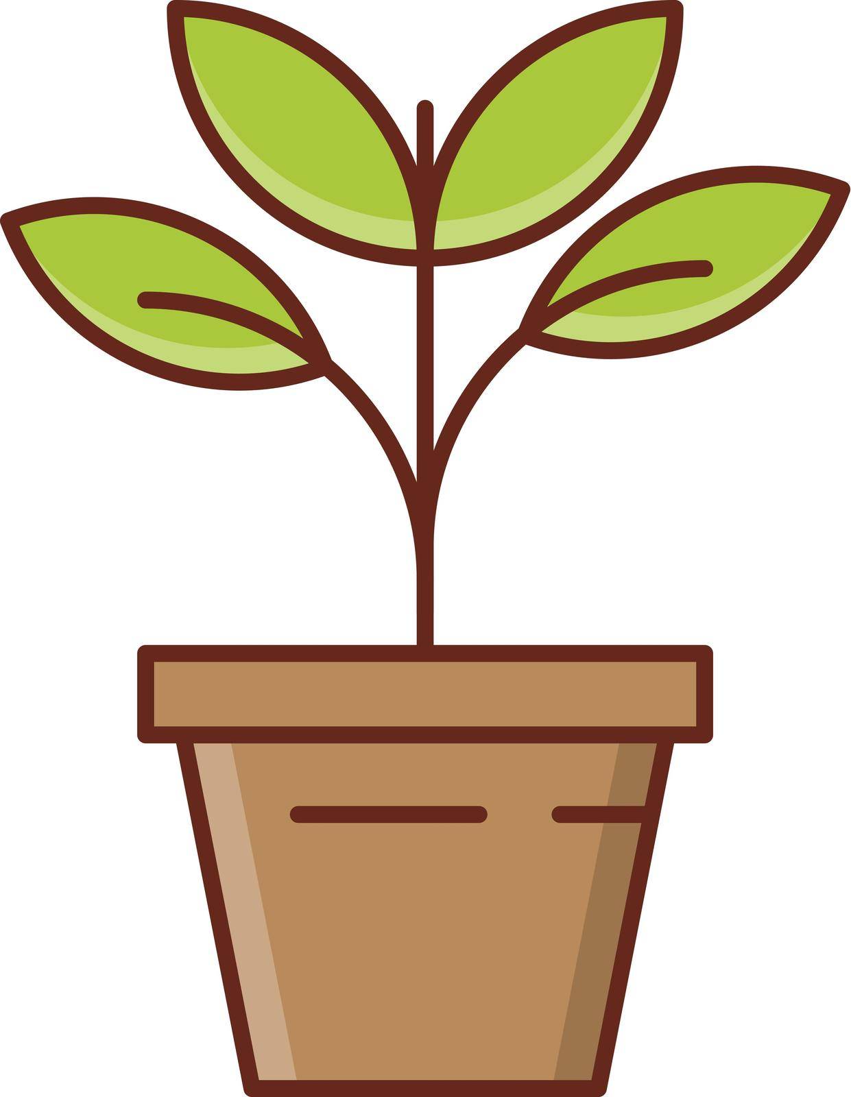 plant grow Vector illustration on a transparent background. Premium quality symbols.Vector line flat color icon for concept and graphic design.