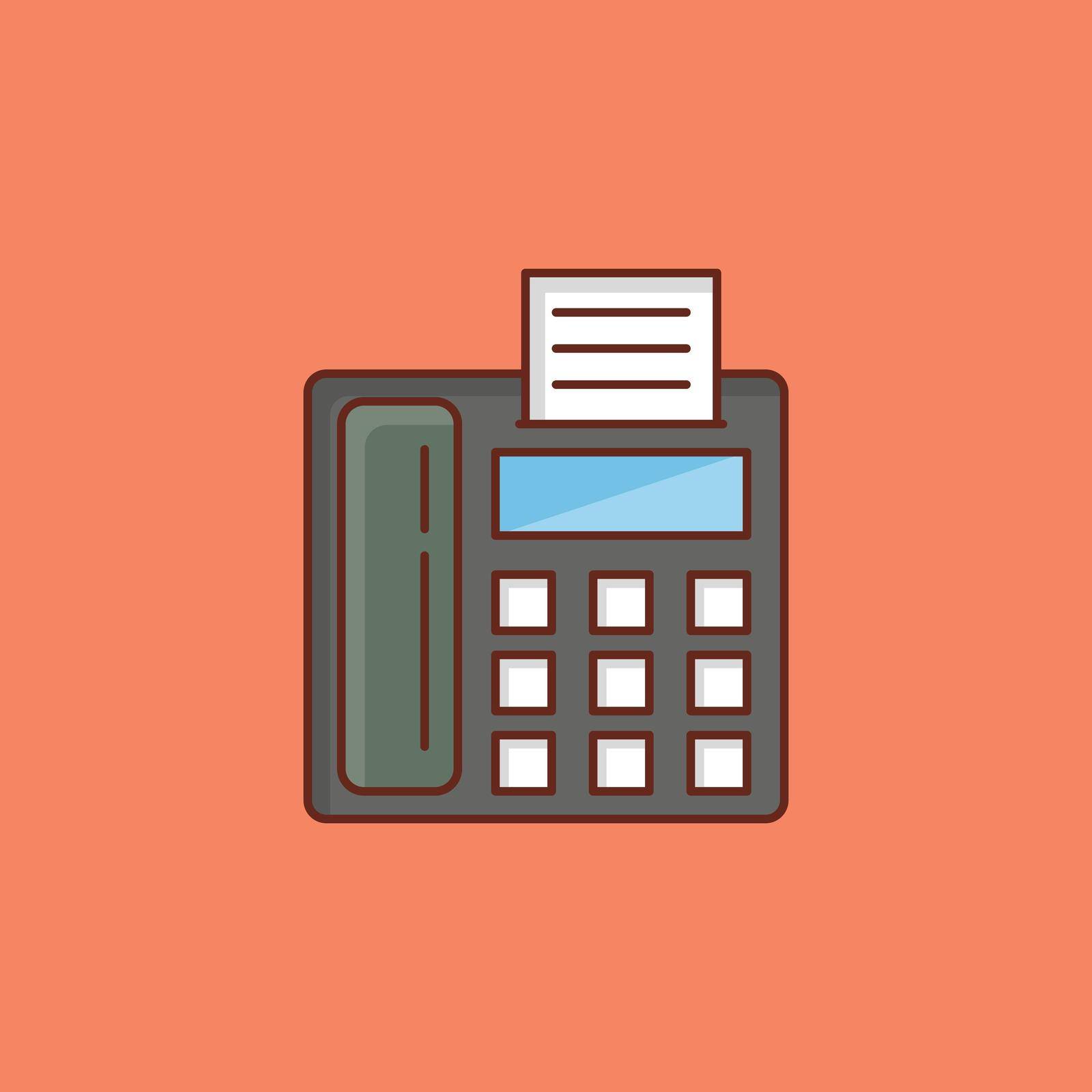 telephone Vector illustration on a transparent background. Premium quality symbols. Vector Line Flat color icon for concept and graphic design.