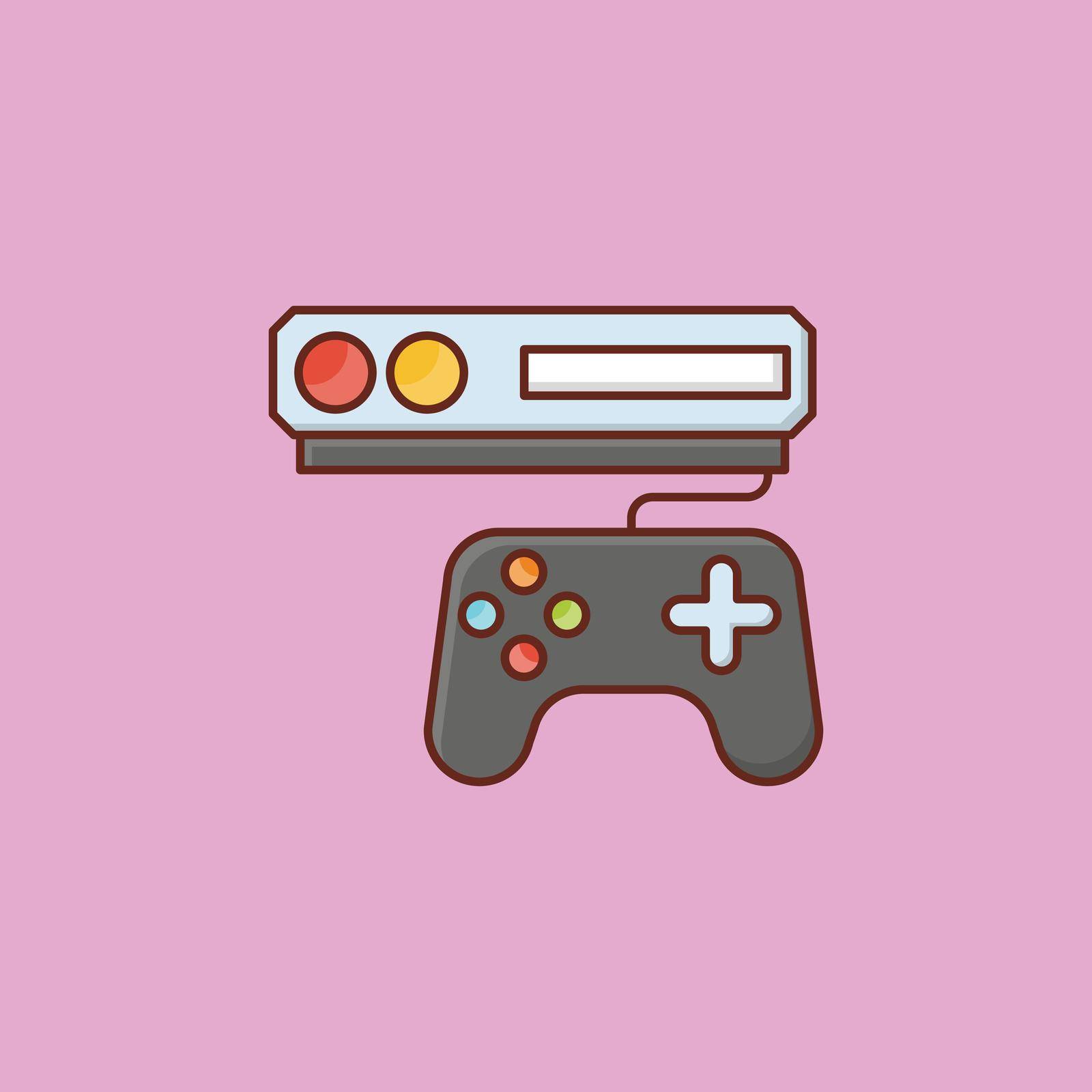 game vector flat color icon