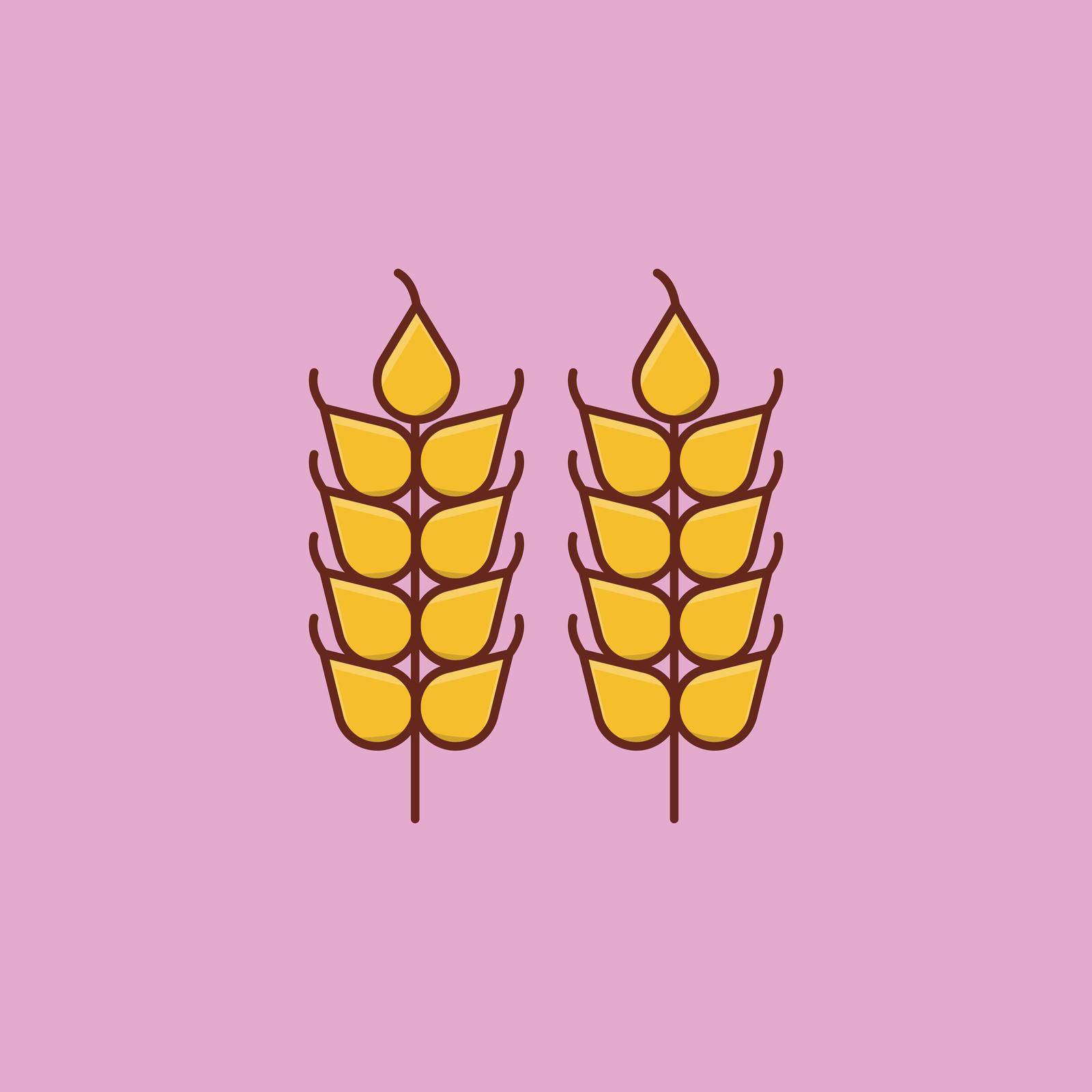 grain vector flat color icon