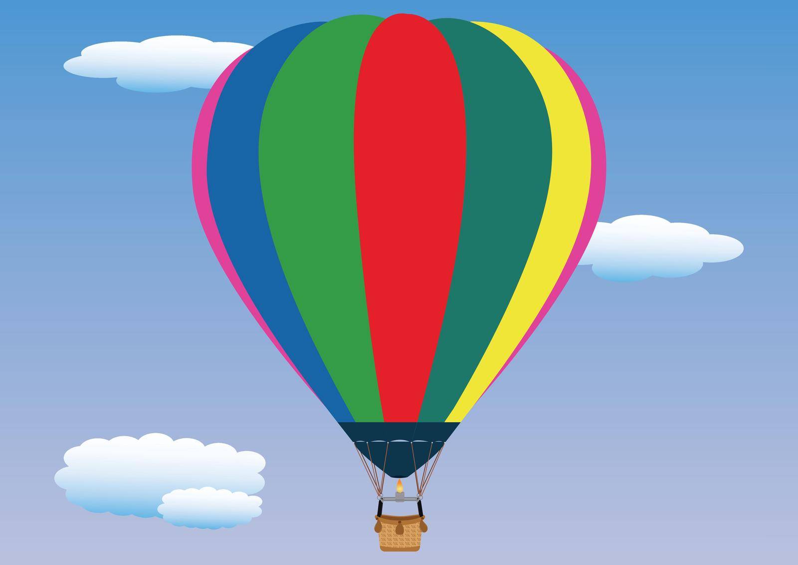 Clipart hot air balloon. Colorful hot air balloons flying. hot air balloon in the sky by mihaigr10