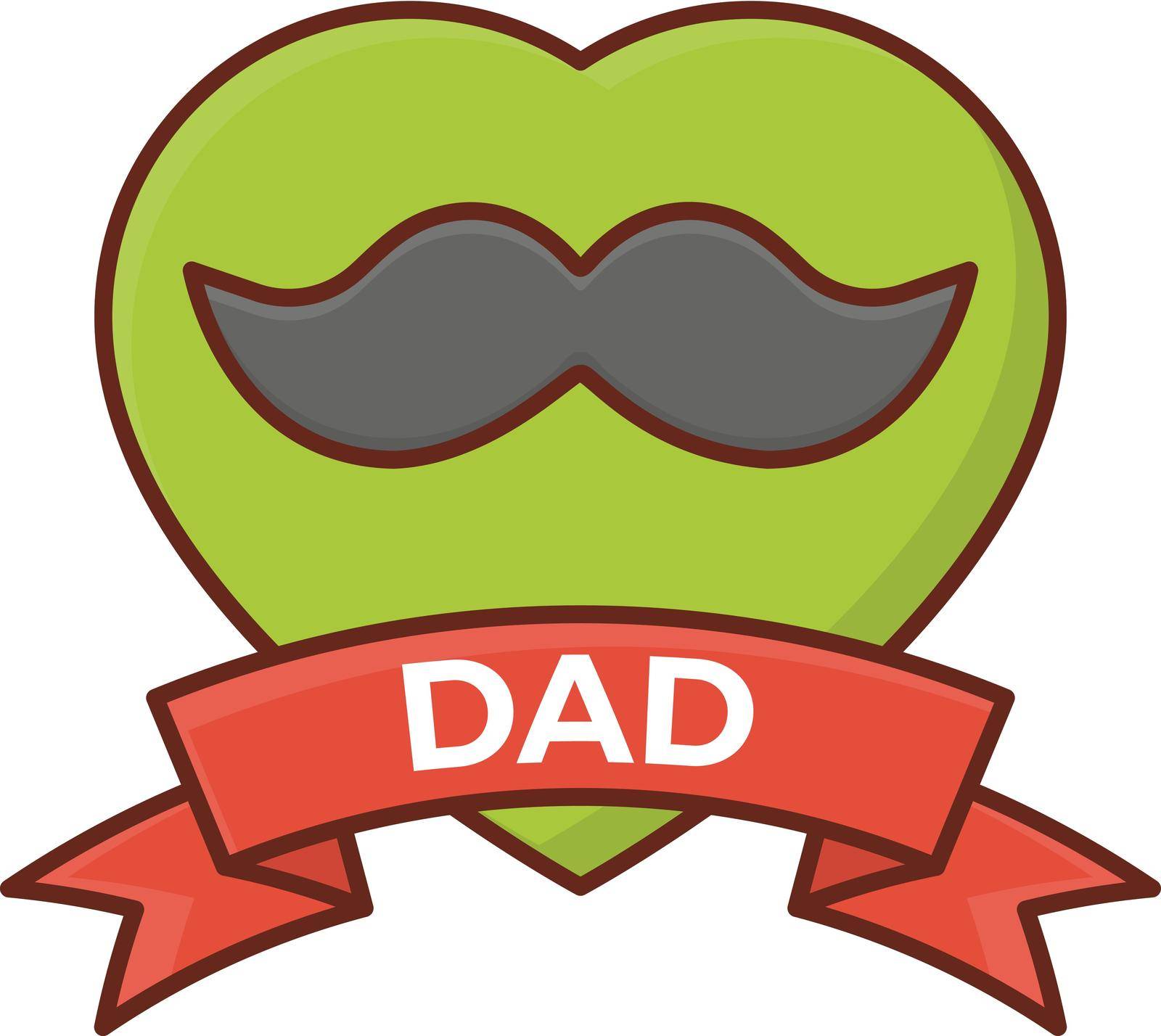 dad vector flat colour icon