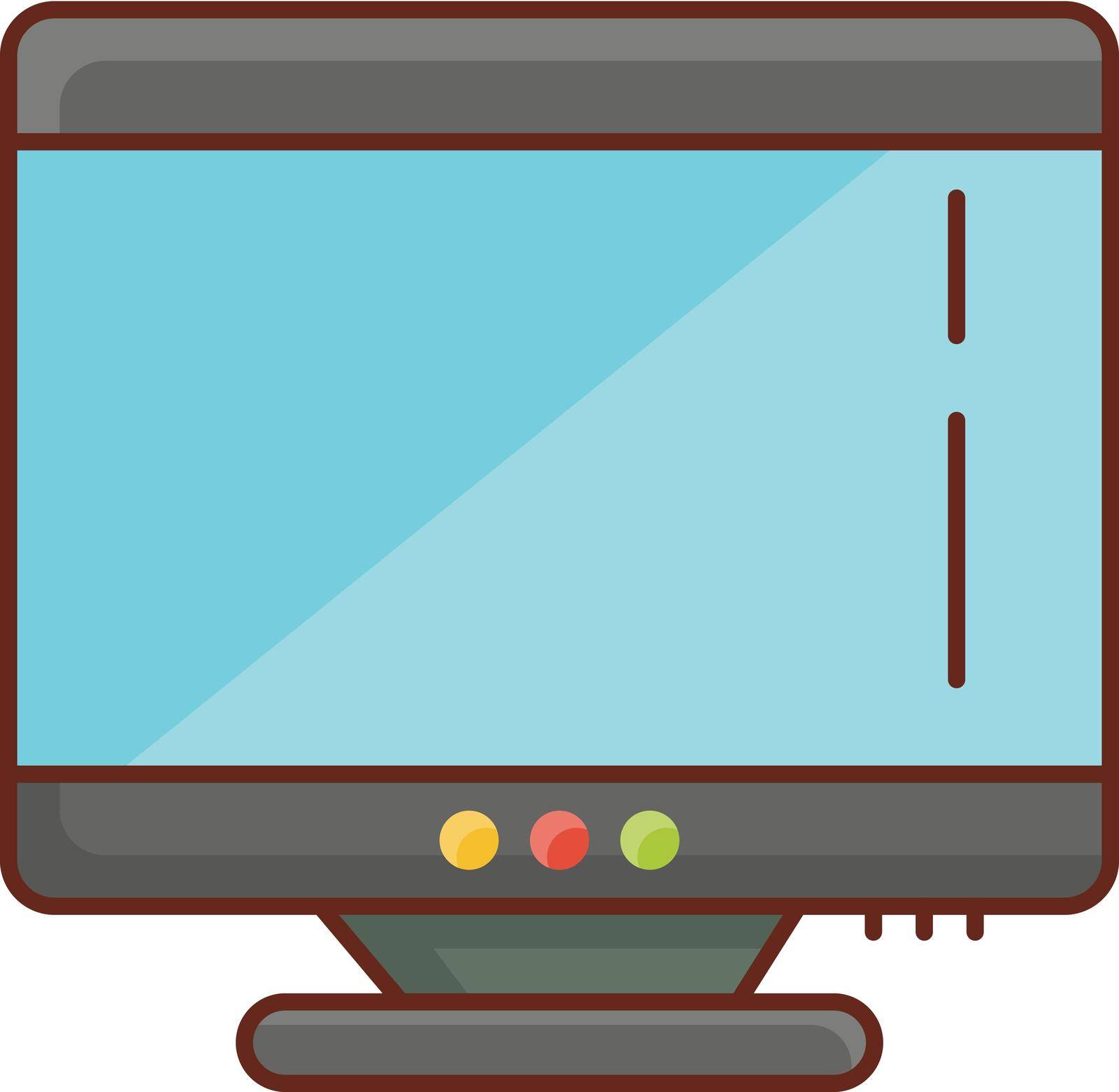 desktop Vector illustration on a transparent background. Premium quality symbols. Vector Line Flat color icon for concept and graphic design.