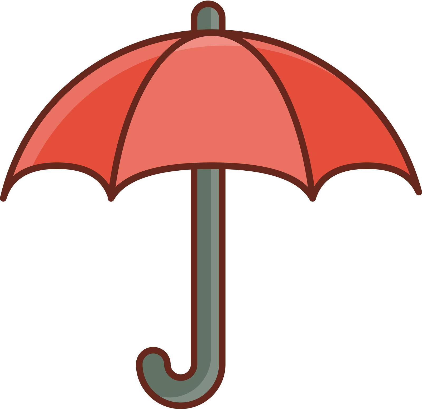 rain vector flat colour icon