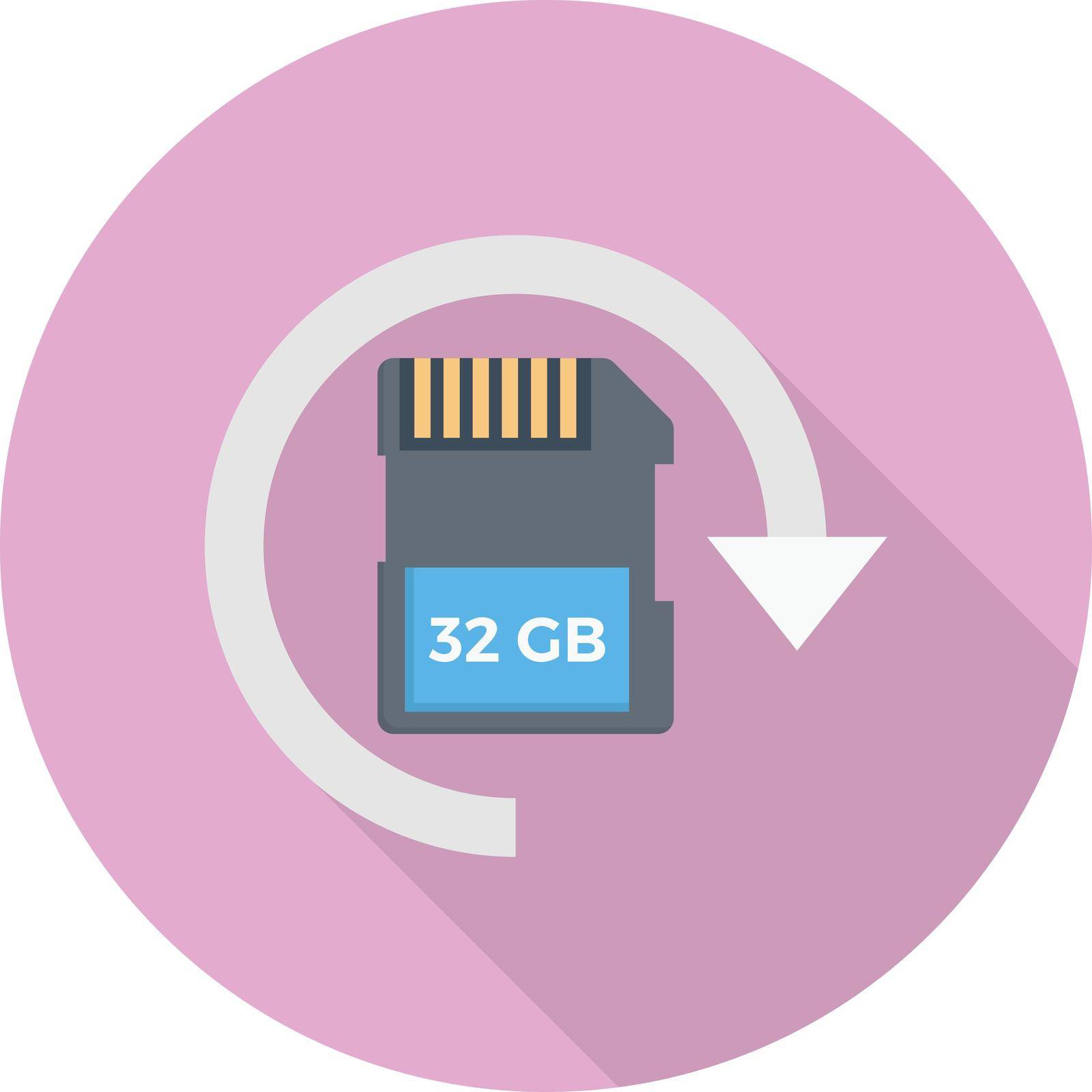 storage vector flat colour icon
