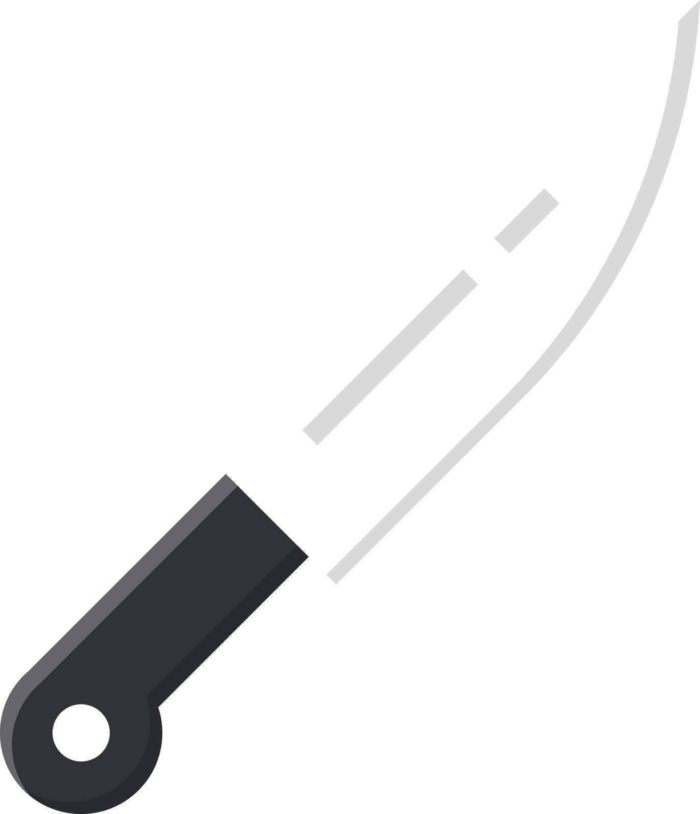 knife Vector illustration on a transparent background. Premium quality symbols. Vector Line Flat color icon for concept and graphic design.