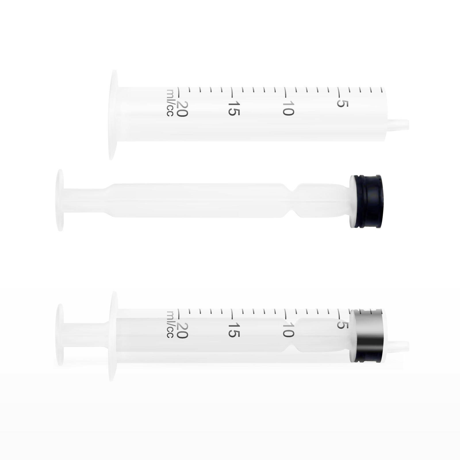 Realistic Syringe Isolated On White Background. EPS10 Vector