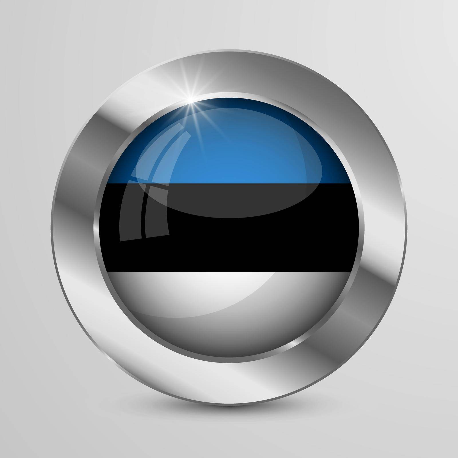 EPS10 Vector Patriotic Button with Estonia flag colors. by silentstock639
