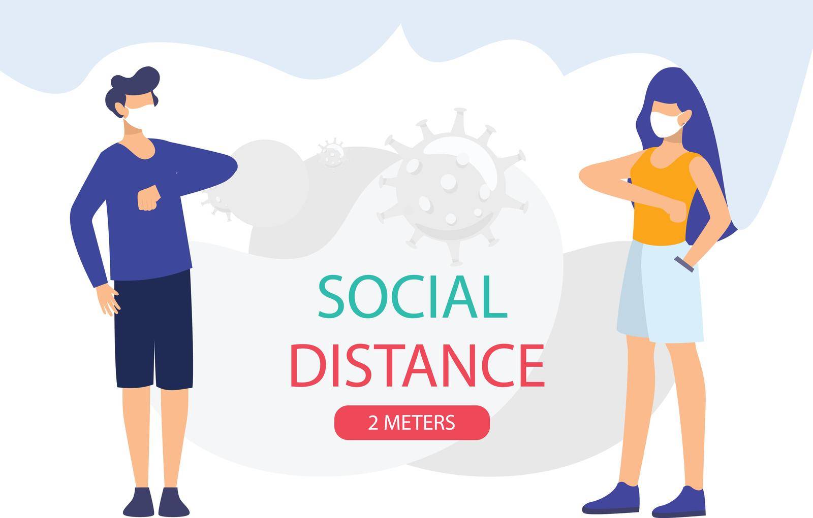 social distance by FlaticonsDesign