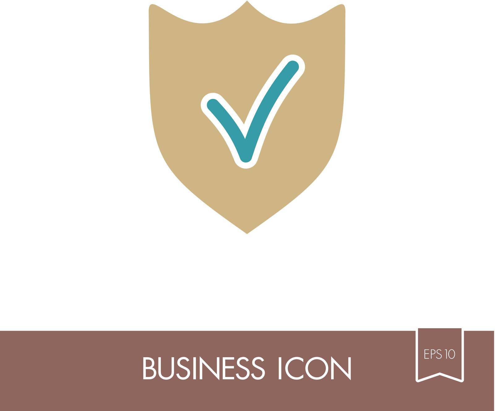 Best protection shield outline icon vector. Finances sign. Graph symbol for your web site design, logo, app, UI. Vector illustration, EPS10.
