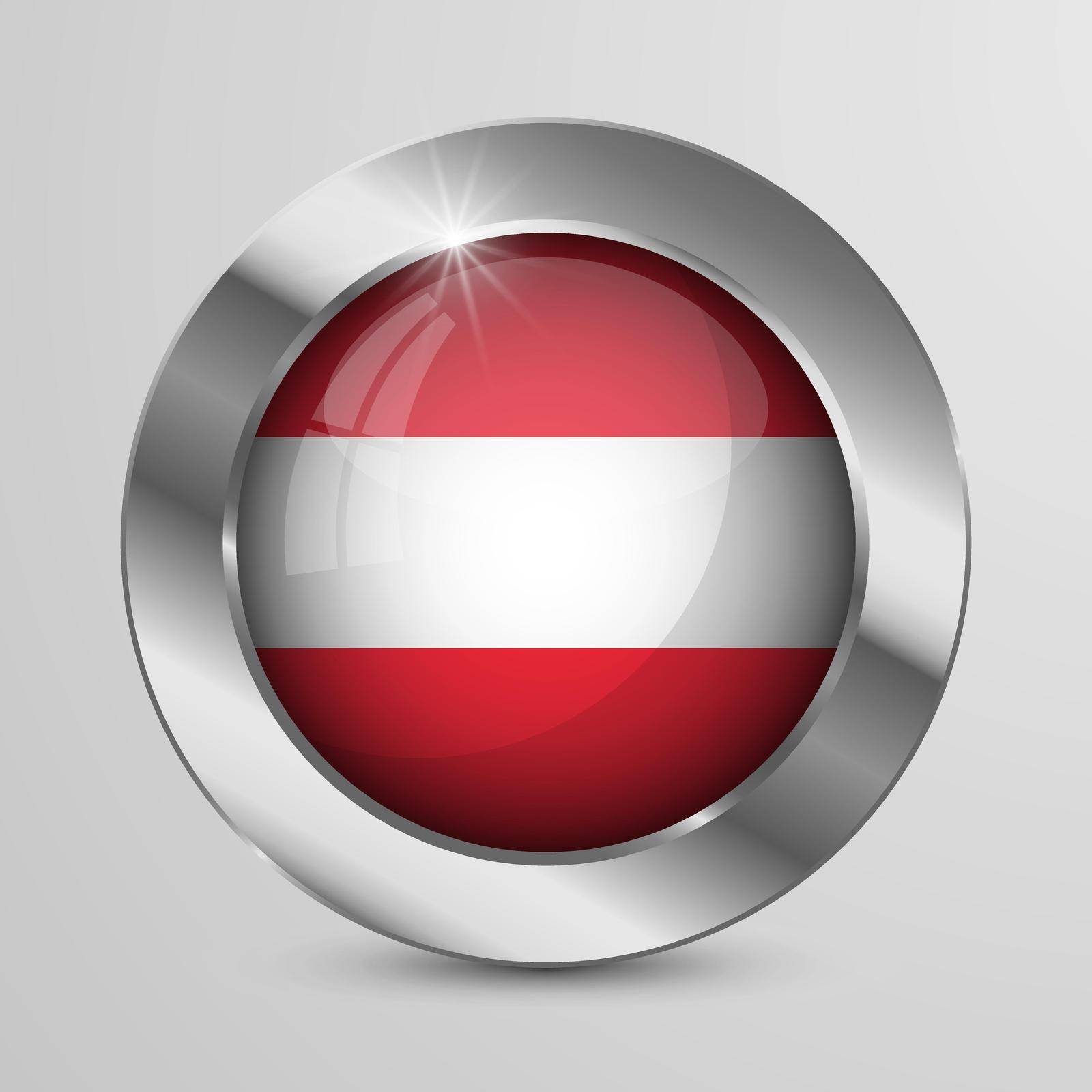 EPS10 Vector Patriotic Button with Austria flag colors. by silentstock639