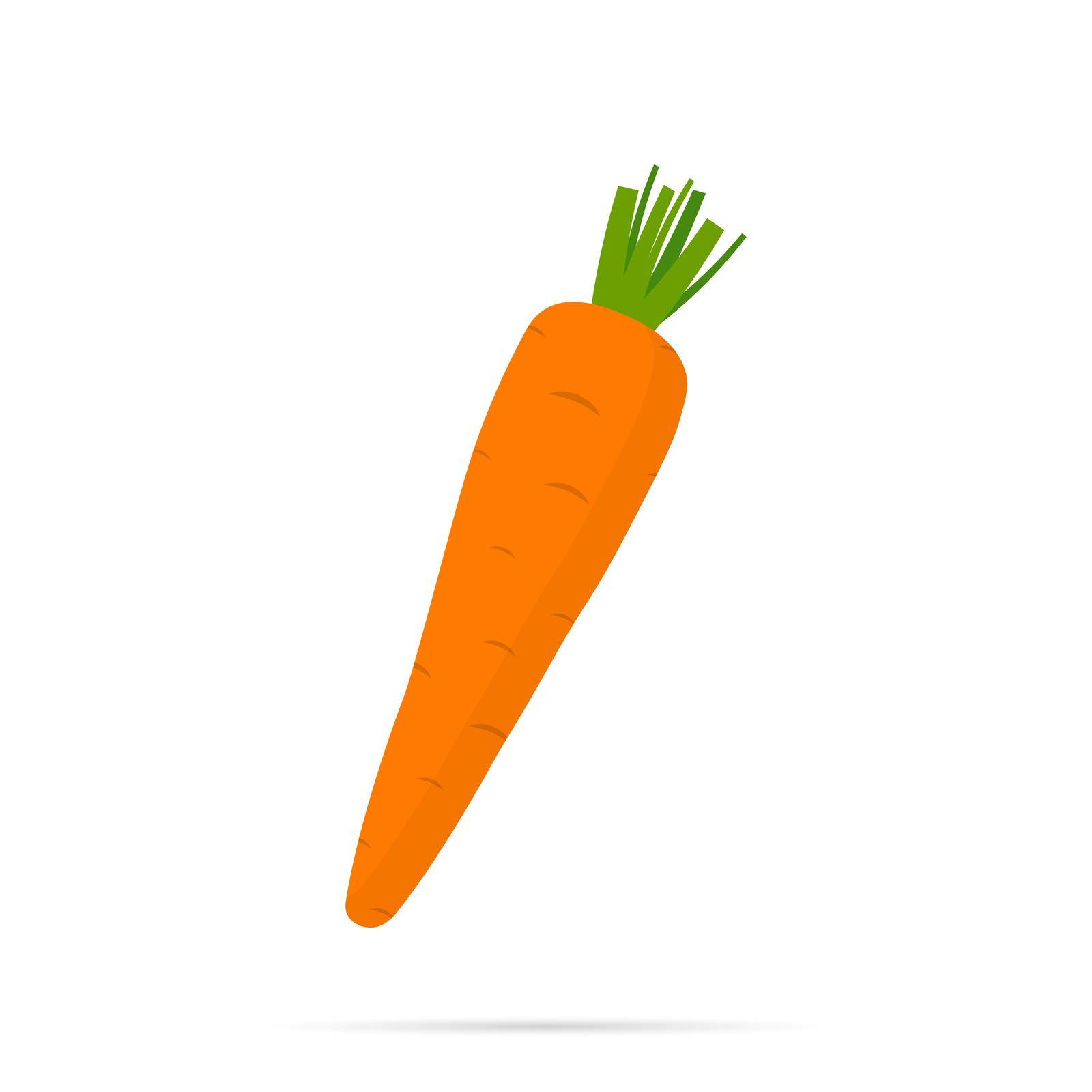 Carrot icon with shadow by misteremil
