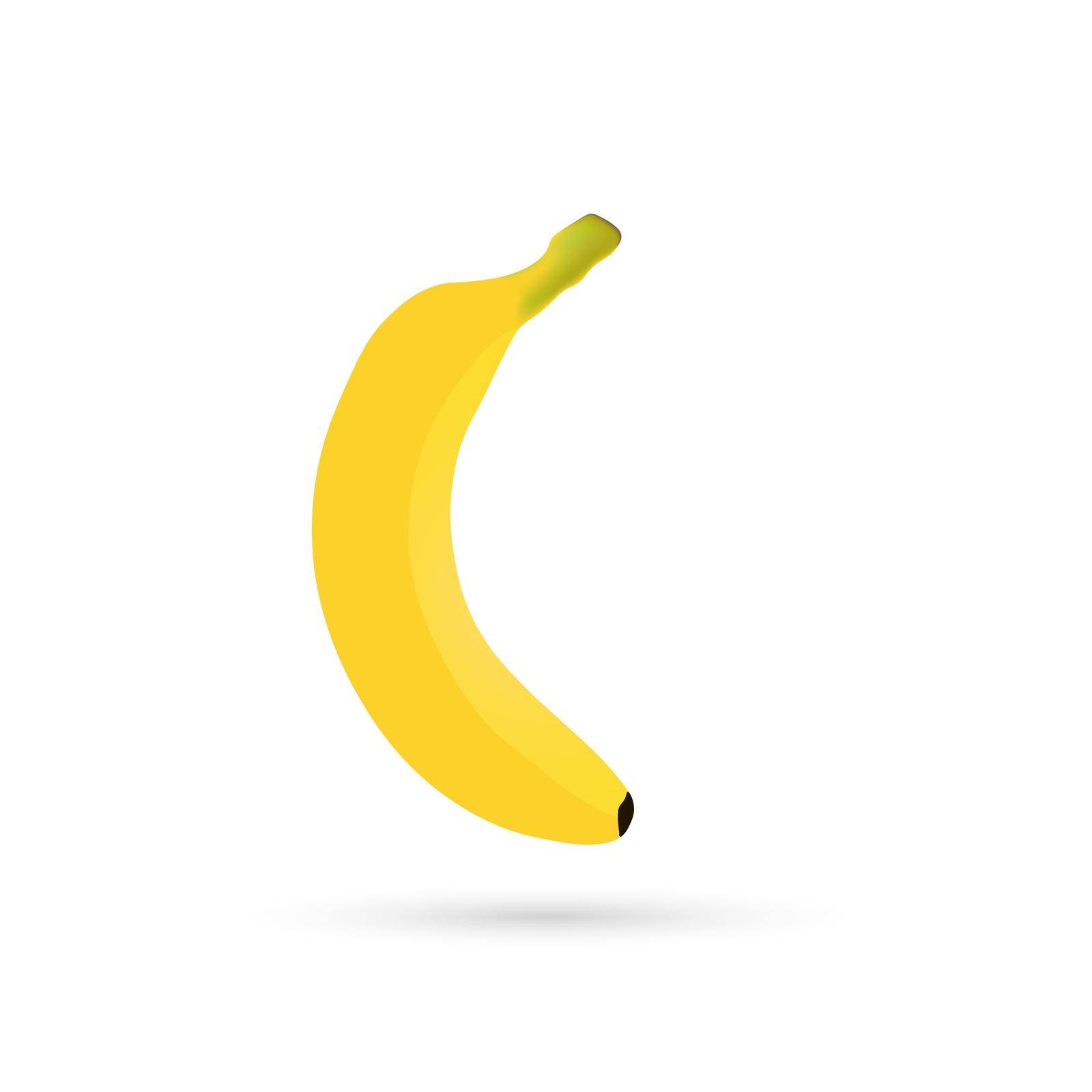Banana icon with shadow by misteremil