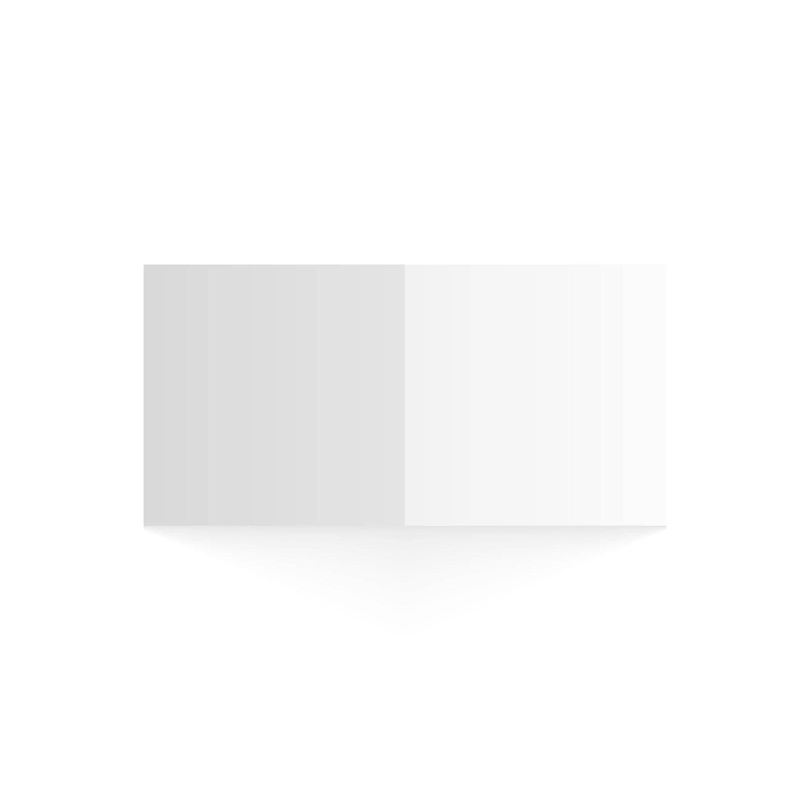 Realistic White Cube With Shadow. EPS10 Vector
