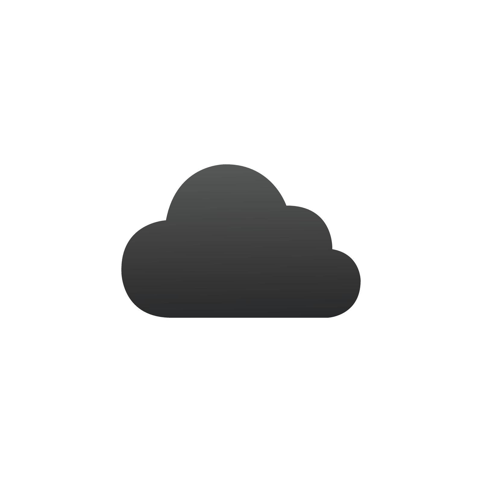 Cloud Icon Vector. Simple flat symbol. Perfect Black pictogram illustration on white