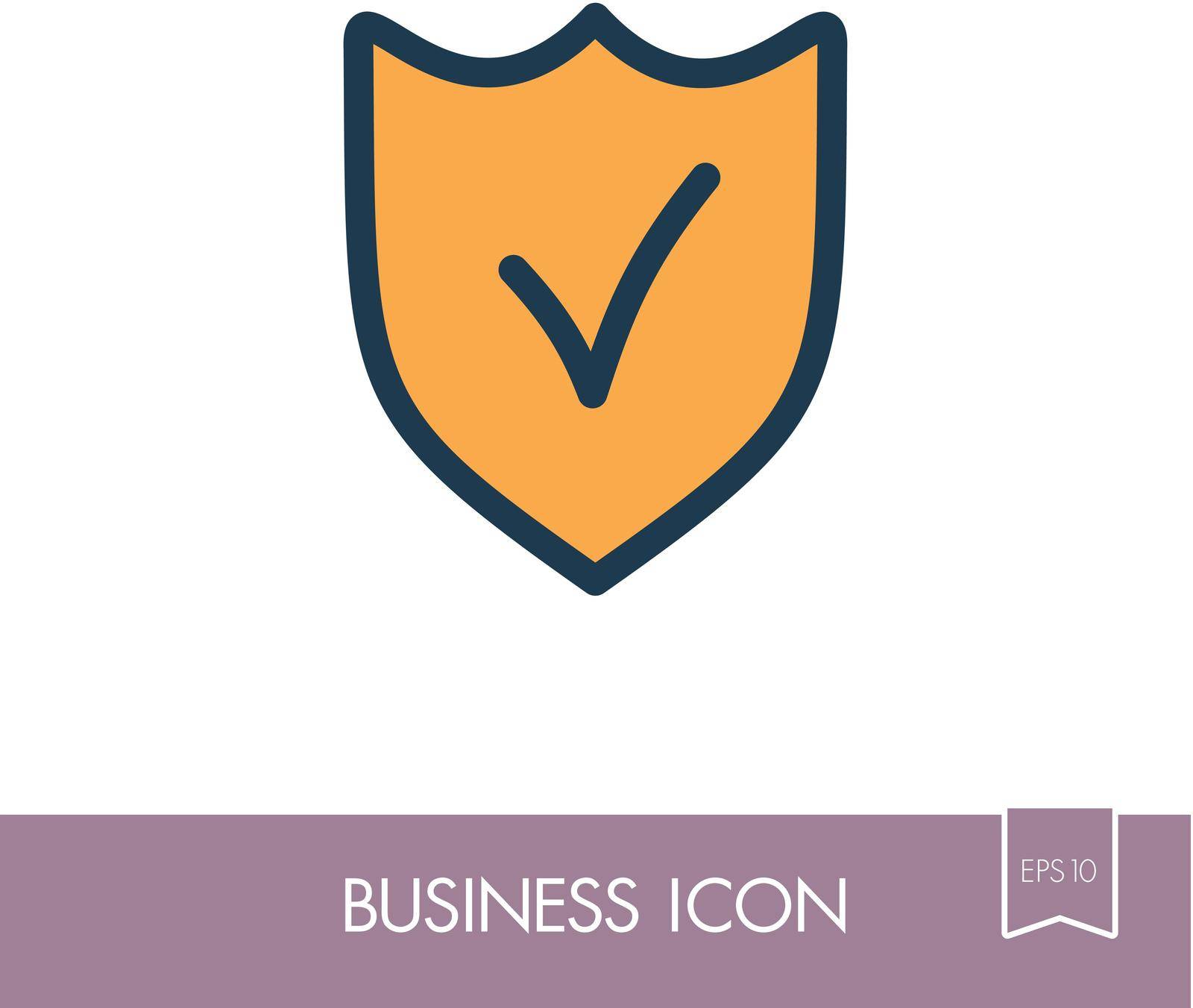 Best protection shield outline icon vector by nosik