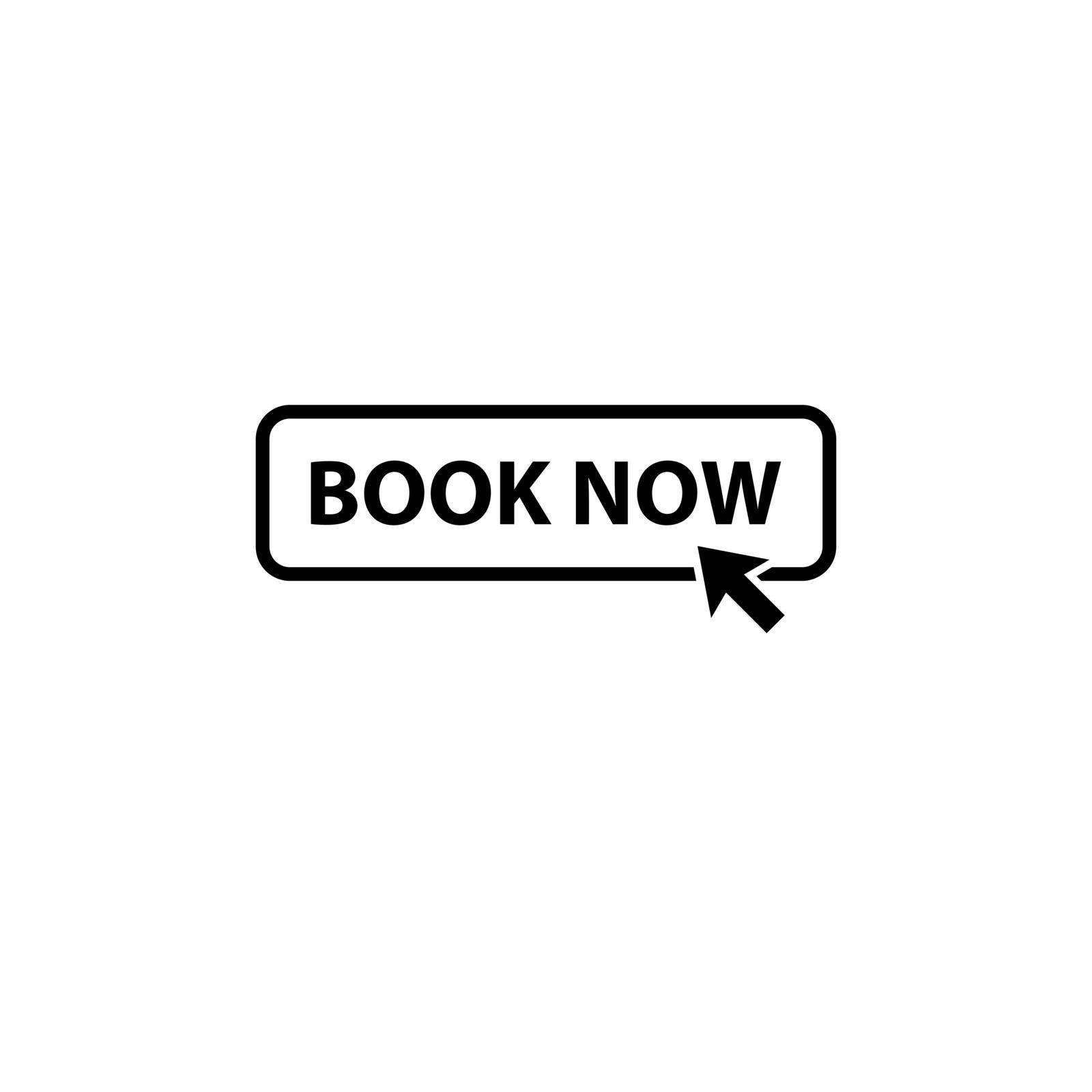 Book now button icon line style by misteremil