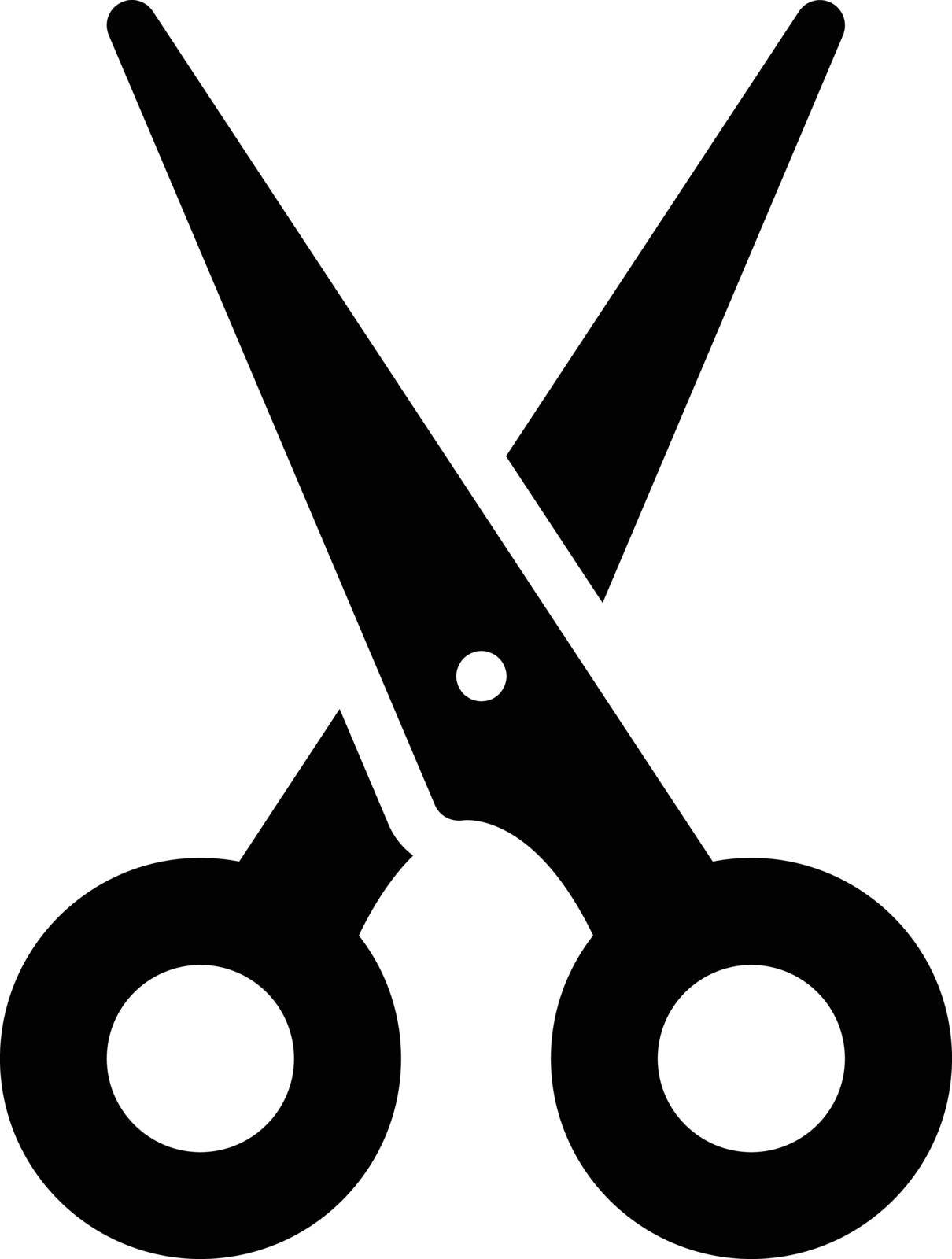 scissor Vector illustration on a transparent background. Premium quality symbols. Glyphs vector icon for concept and graphic design.