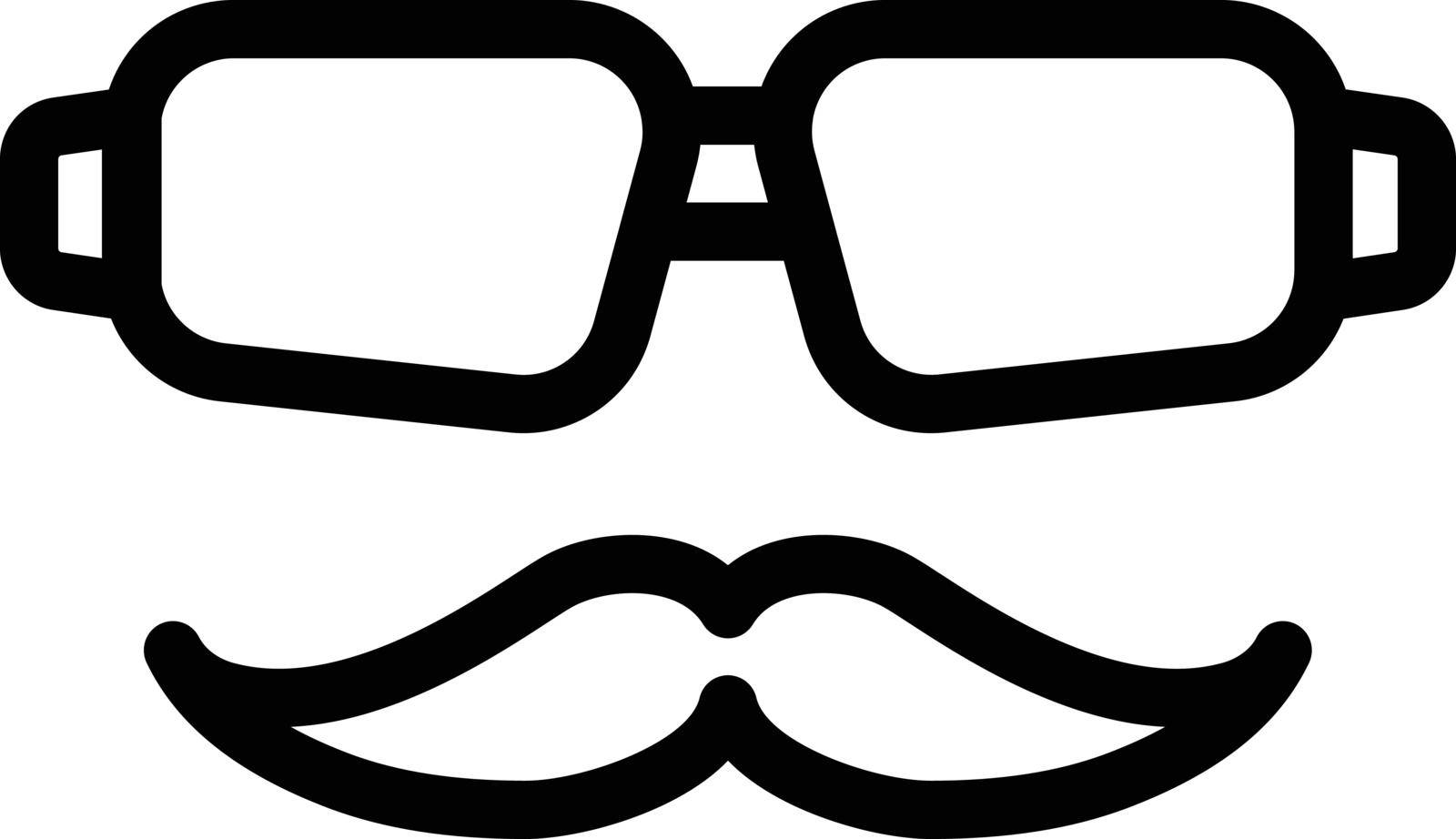 mustache vector illustration isolated on a transparent background . colour vector icons for concept or web graphics.