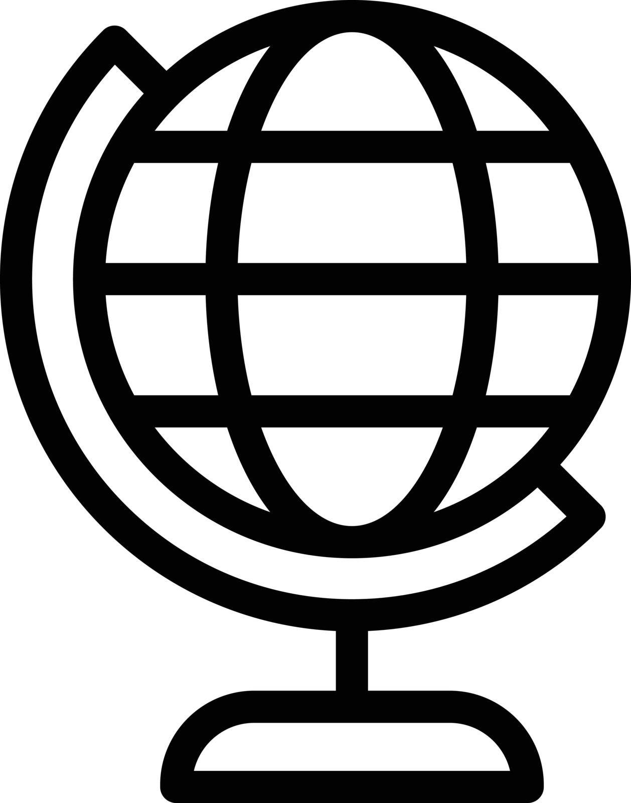 globe Icon isolated on white background. Vector illustration. Eps10. Vector icon for website design and app